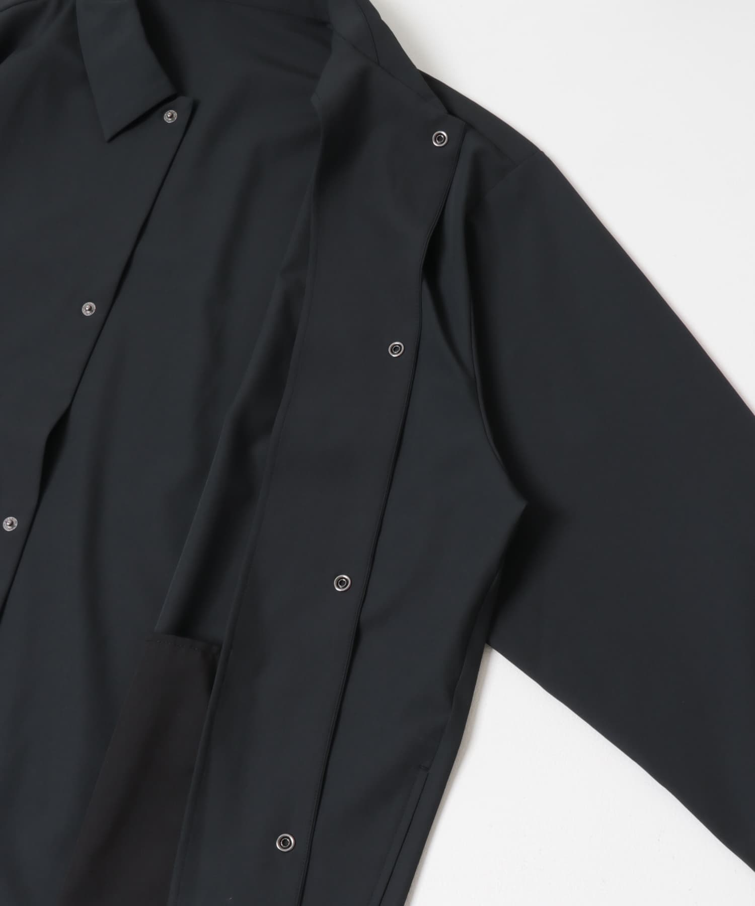 『UR TECH』サマシェア ロングスリーブシャツカーディガン CHARCOAL M