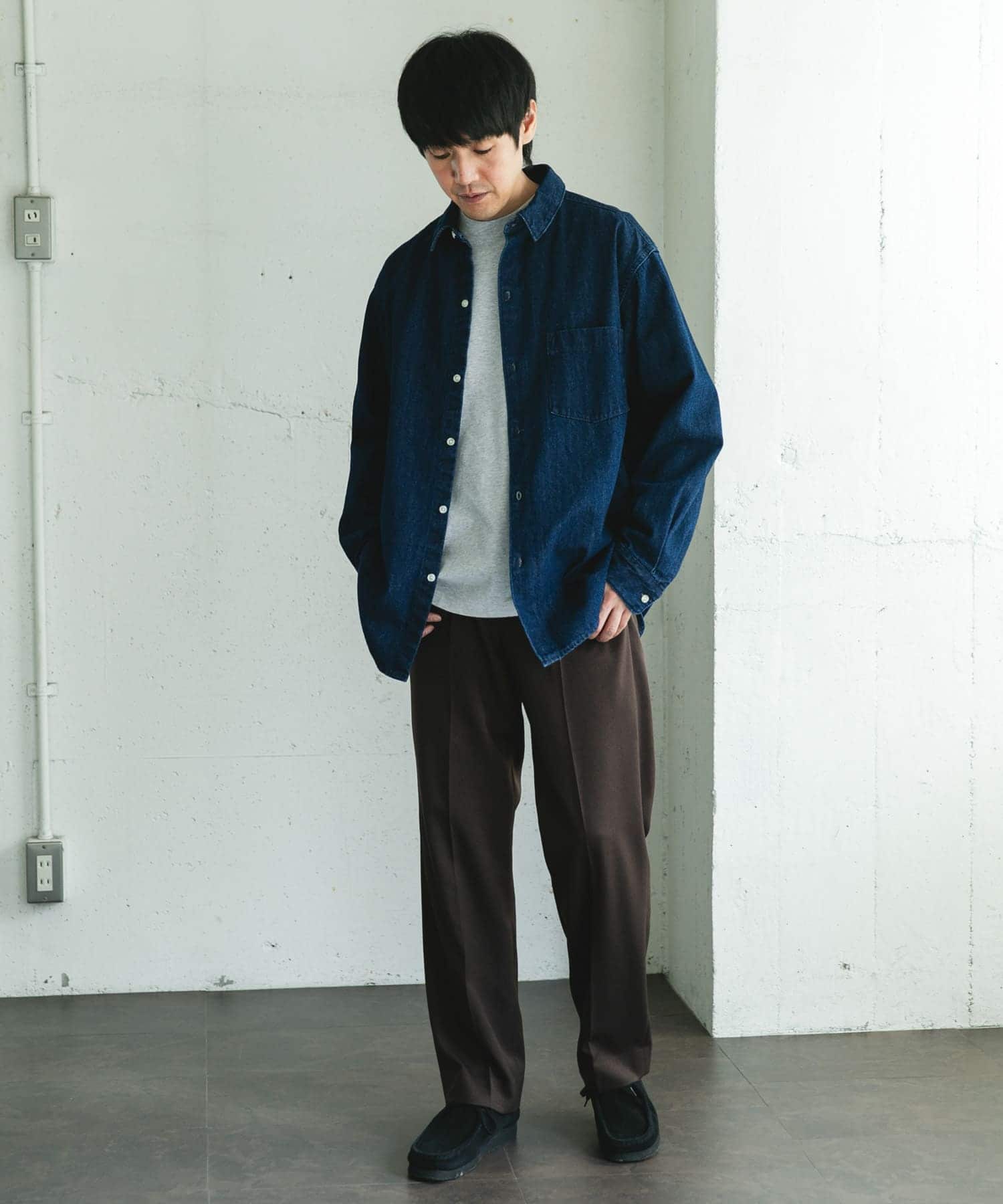 デニムレギュラーカラーシャツ USED L