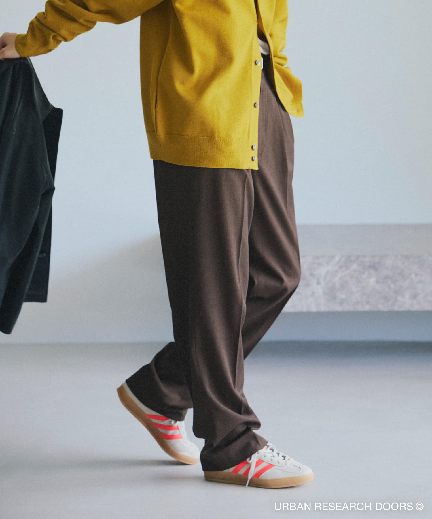 『仁村紗和さん着用』『UR TECH』完声2タックワイドトラウザー TOP BRN S