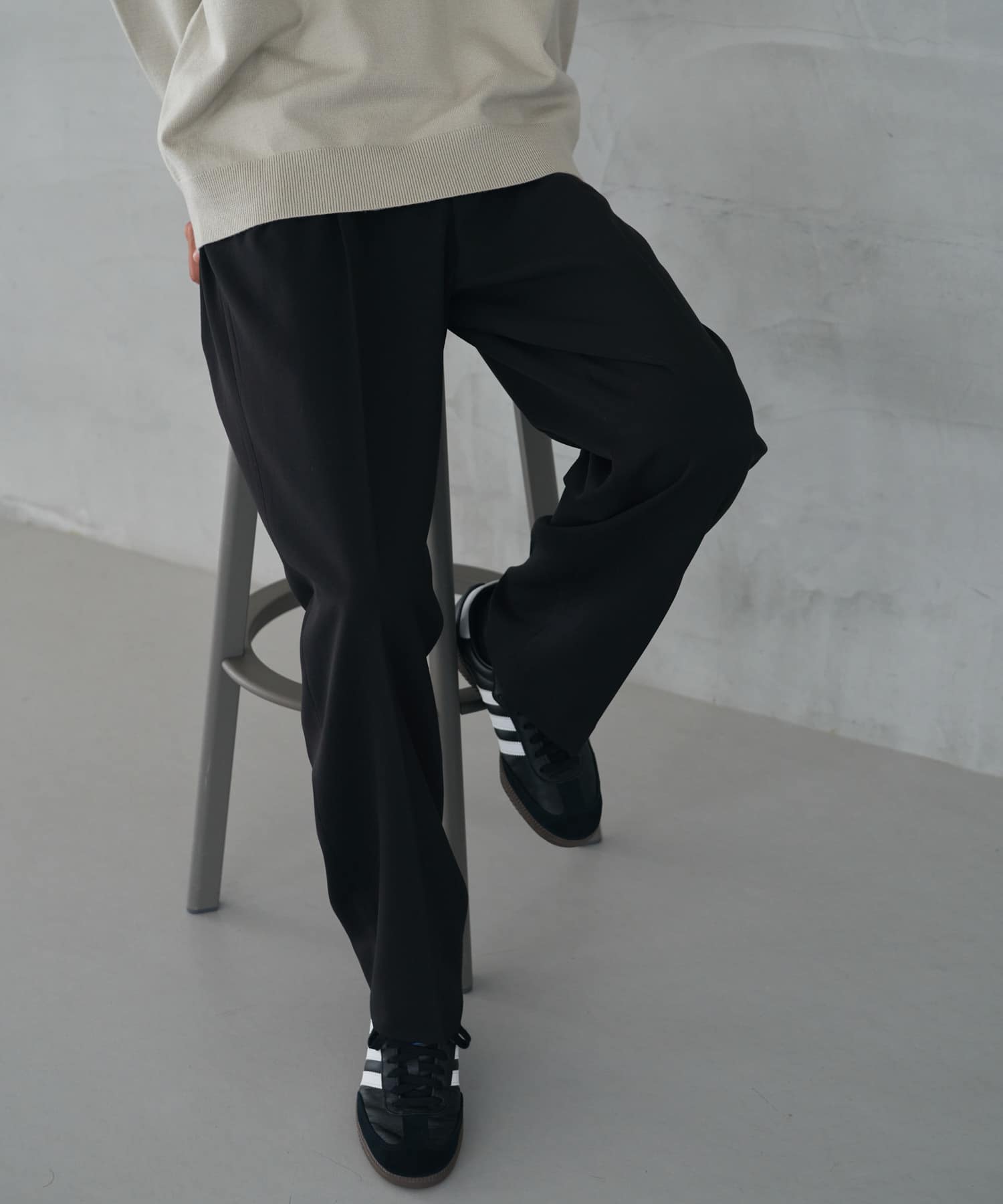 仁村紗和さん着用』『UR TECH』完声2タックワイドトラウザー(S TOP BRN