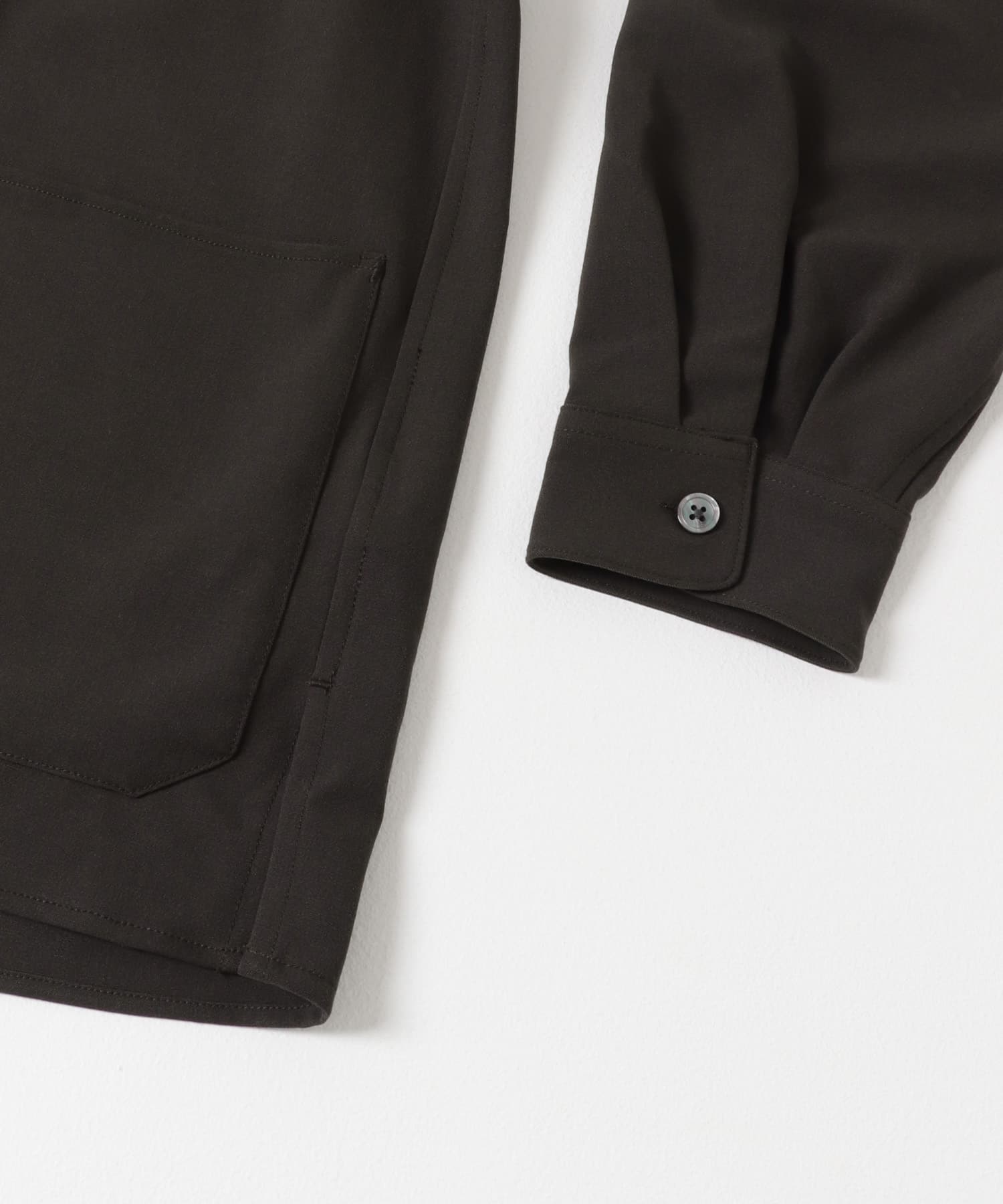 ウールライクシャツジャケット BROWN M