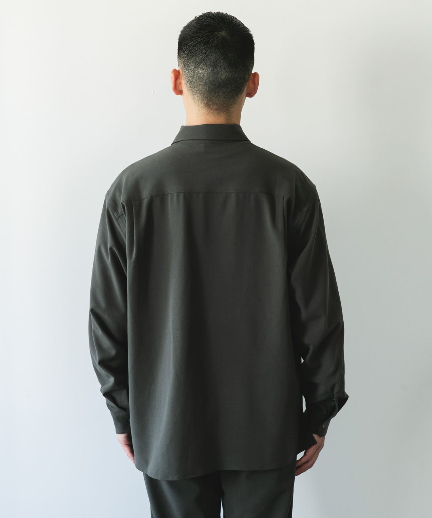 ウールライクシャツジャケット KHAKI M