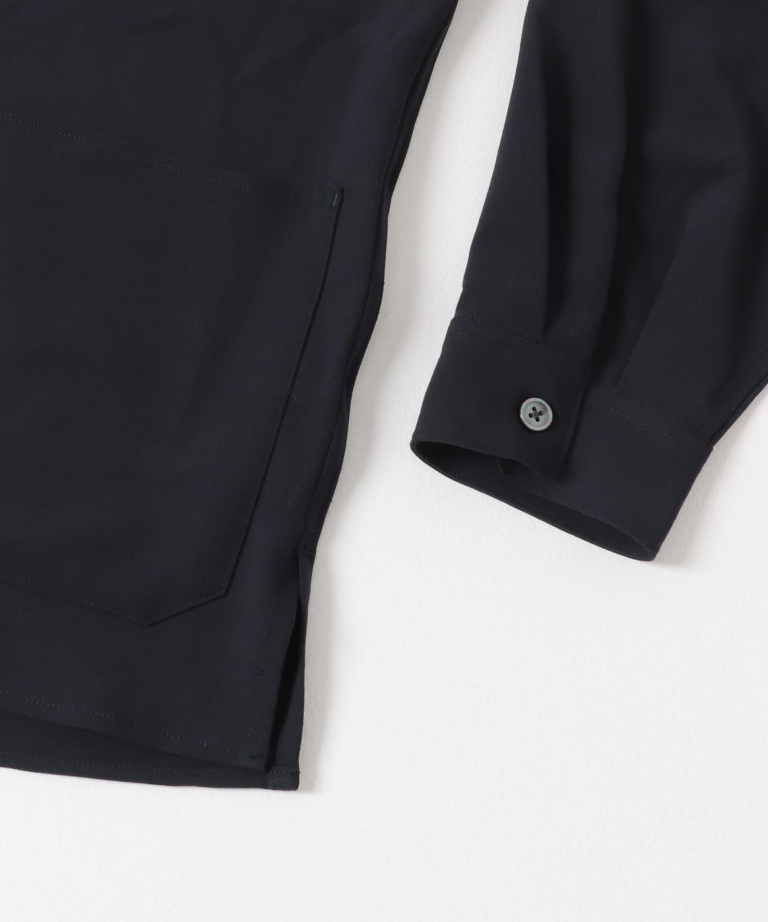 ウールライクシャツジャケット NAVY M