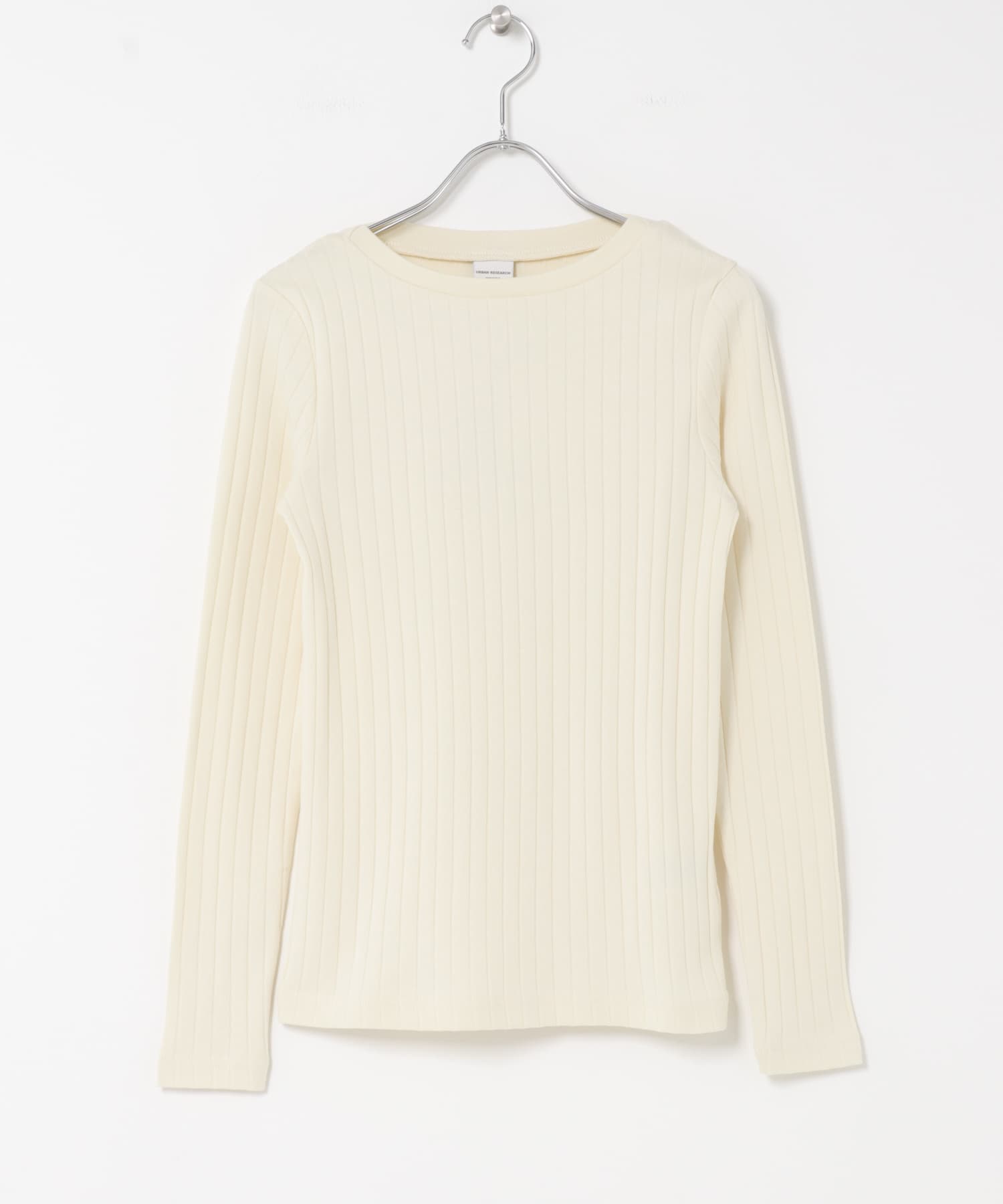 針抜き長袖カットソー IVORY M