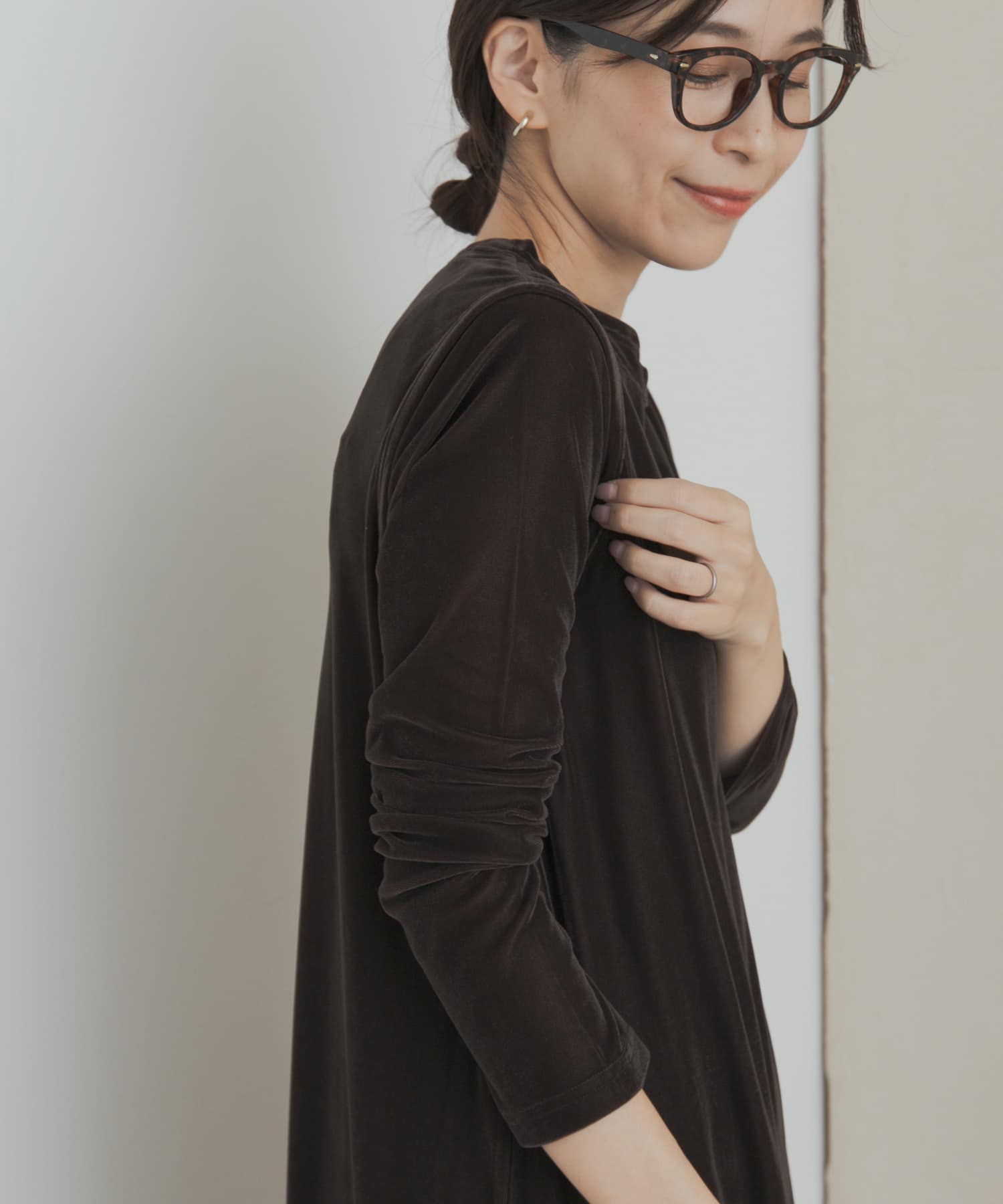 シアーベロアプルオーバー