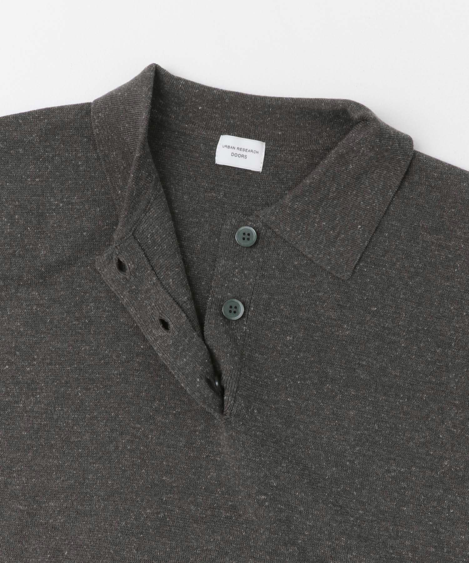 ニットポロシャツ CHARCOAL M