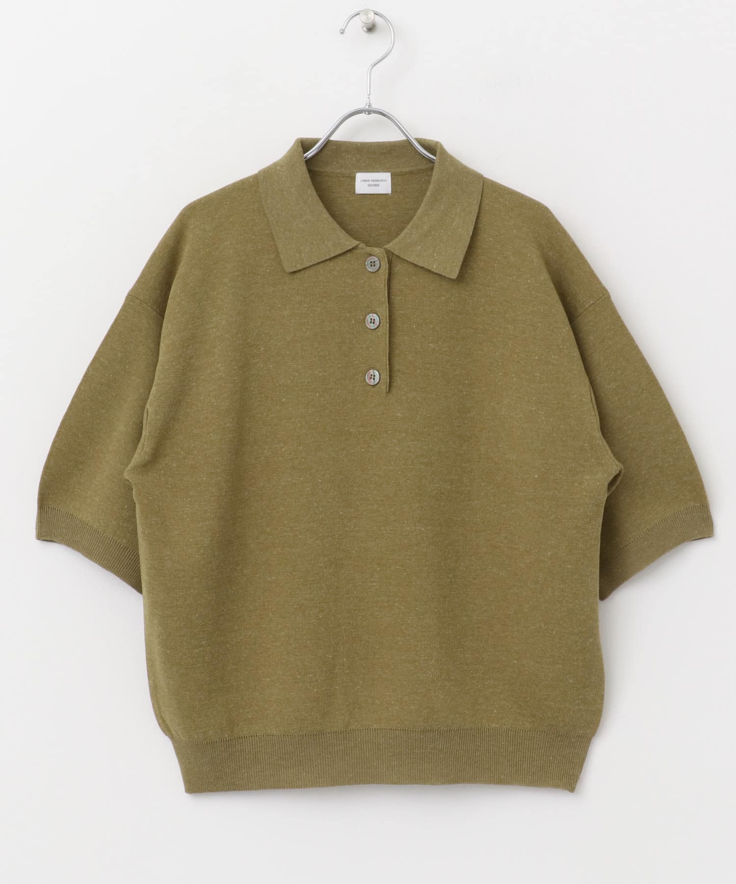 ニットポロシャツ Y.KHAKI M