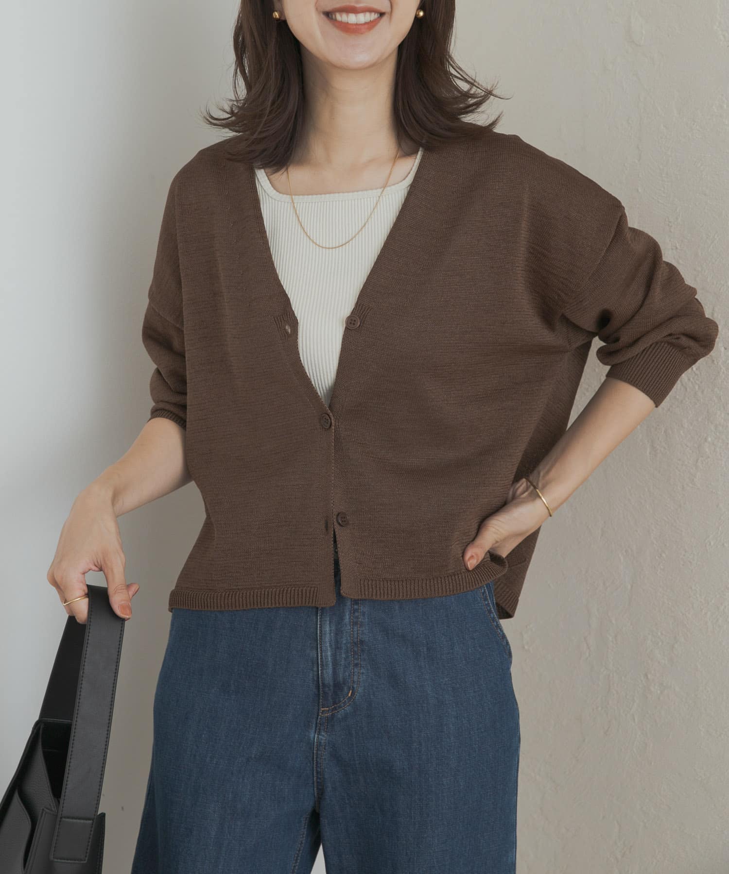 ウォッシャブルドライニットカーディガン