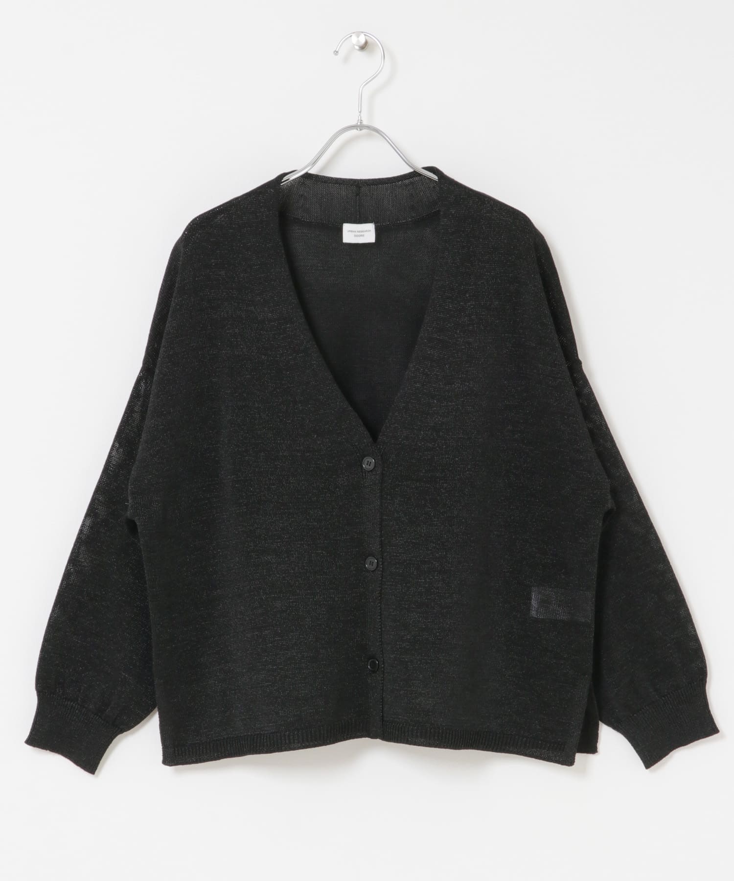 ウォッシャブルドライニットカーディガン BLACK M