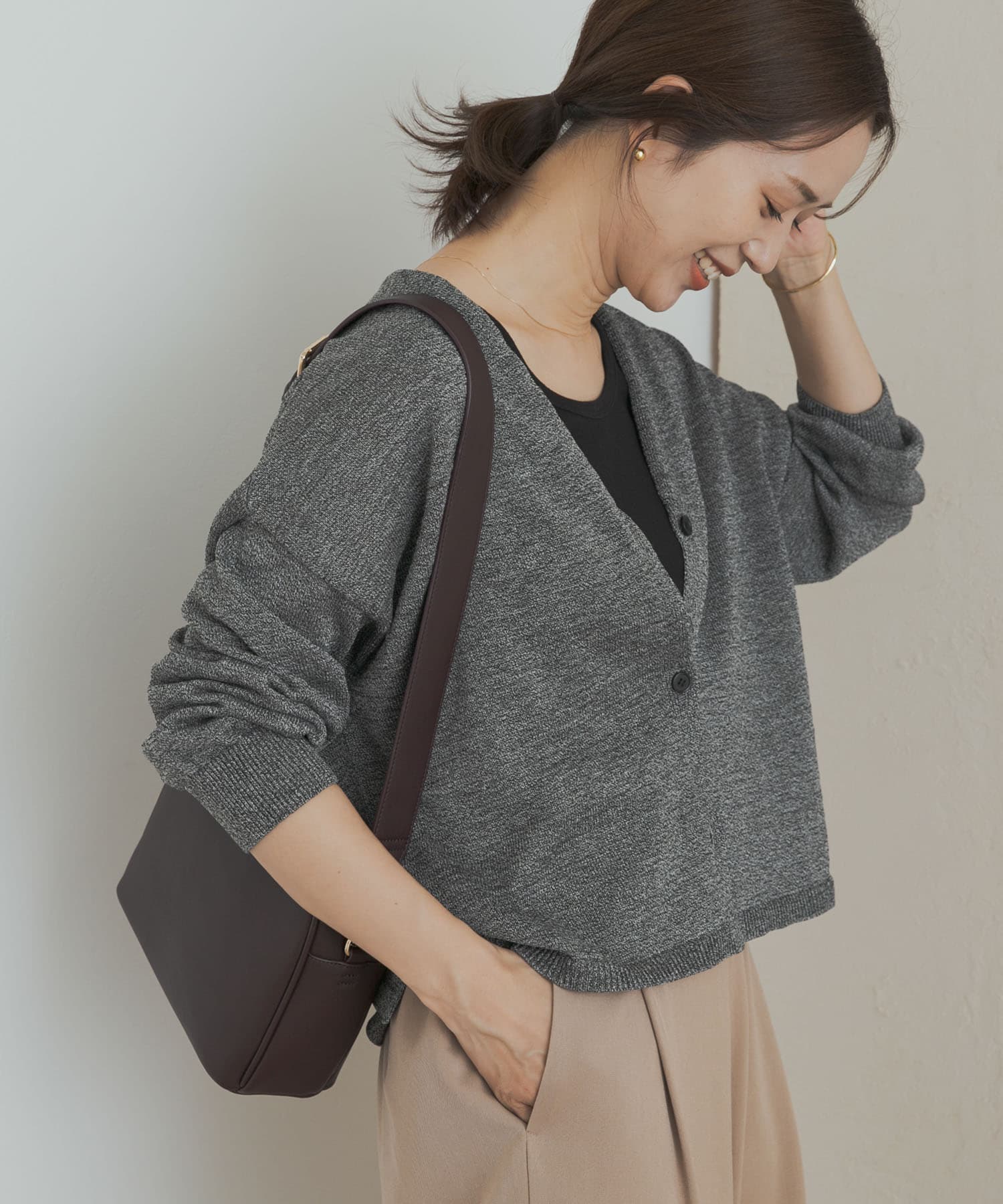 ウォッシャブルドライニットカーディガン