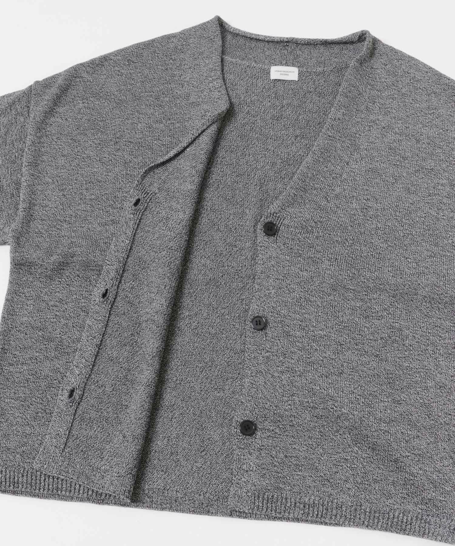 ウォッシャブルドライニットカーディガン MIX GRAY M