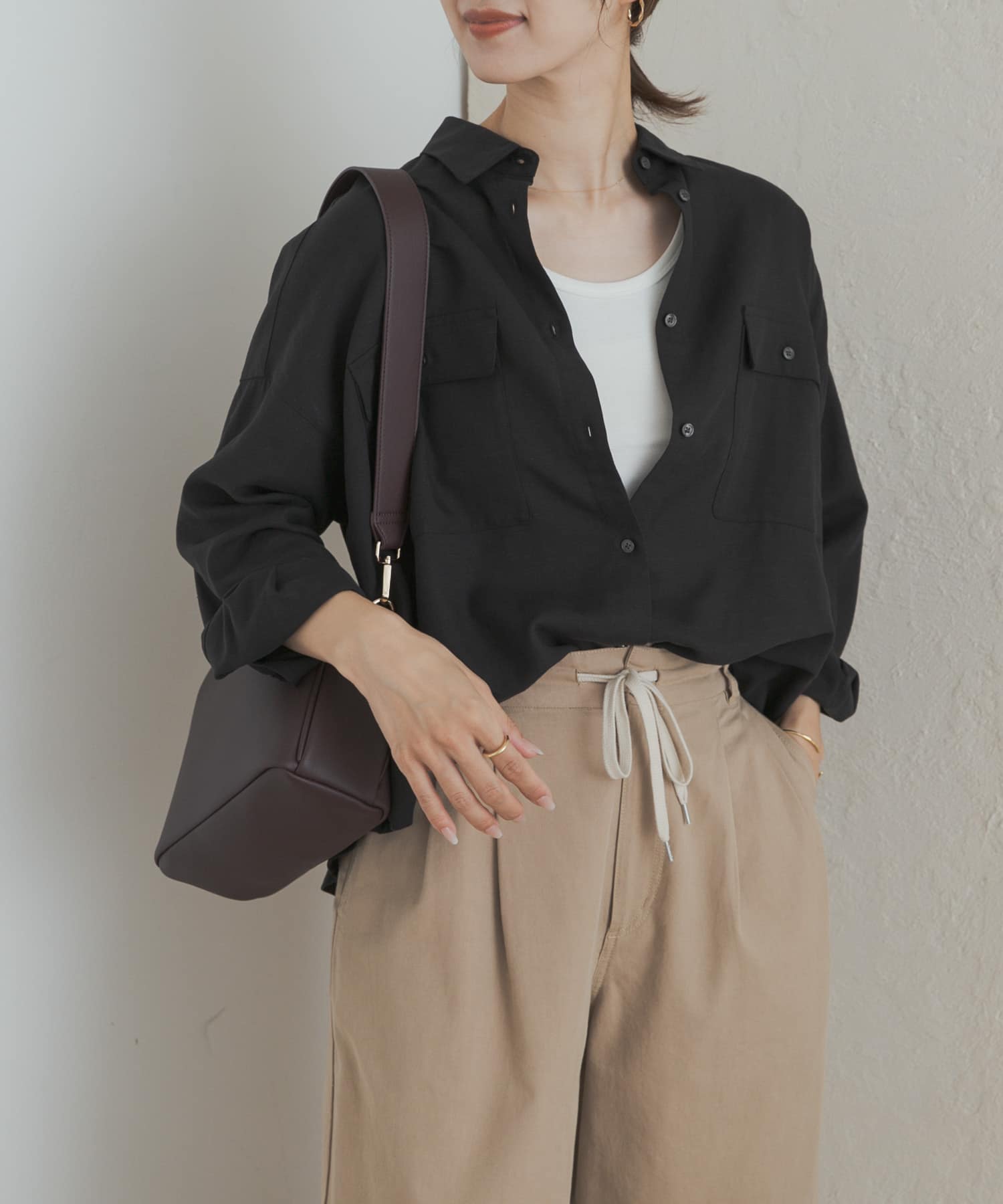 新品タグ付き　セットアップ対応ワークポケットシャツ　アーバンリサーチ ドアーズ セットアップ対応』 ワークポケットシャツ(M GREIGE): トップス