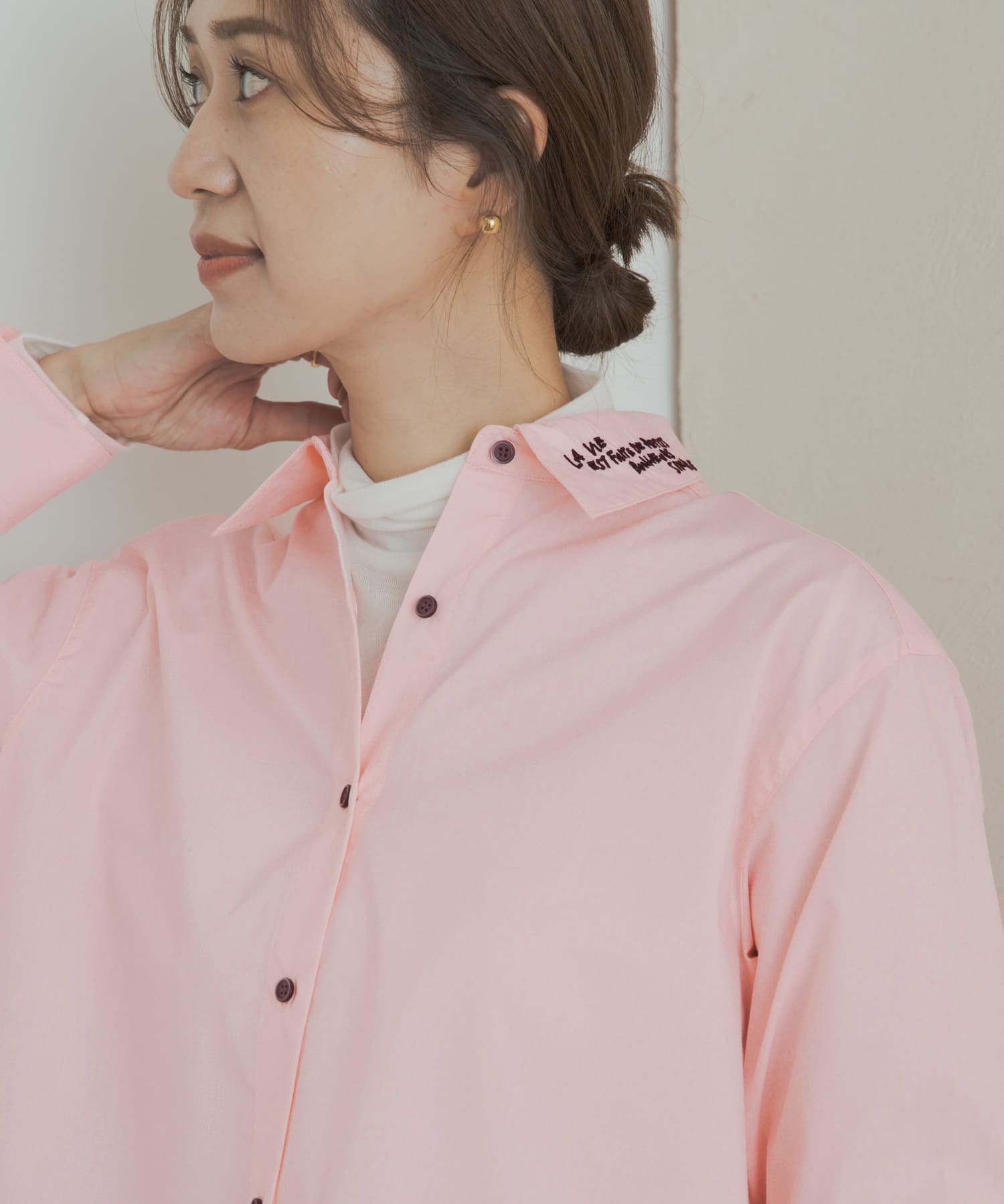 衿ロゴ刺繍カラーシャツ(M PINK): トップス｜URBAN RESEARCH公式