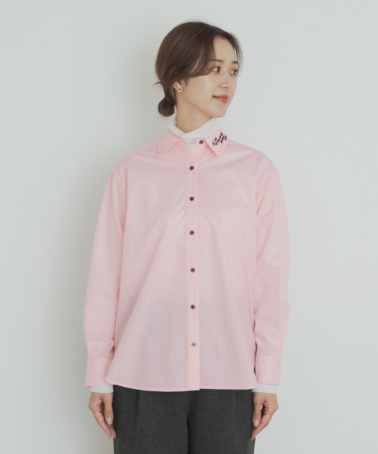 衿ロゴ刺繍カラーシャツ(M PINK): トップス｜URBAN RESEARCH公式
