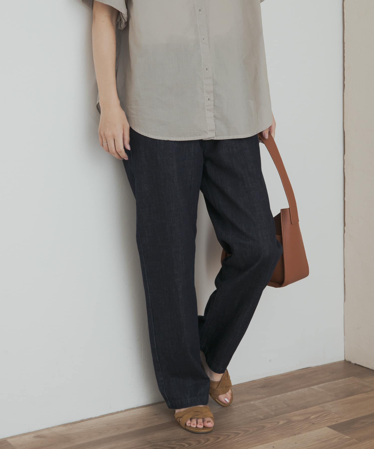 『3サイズ展開』デニムワイドパンツ