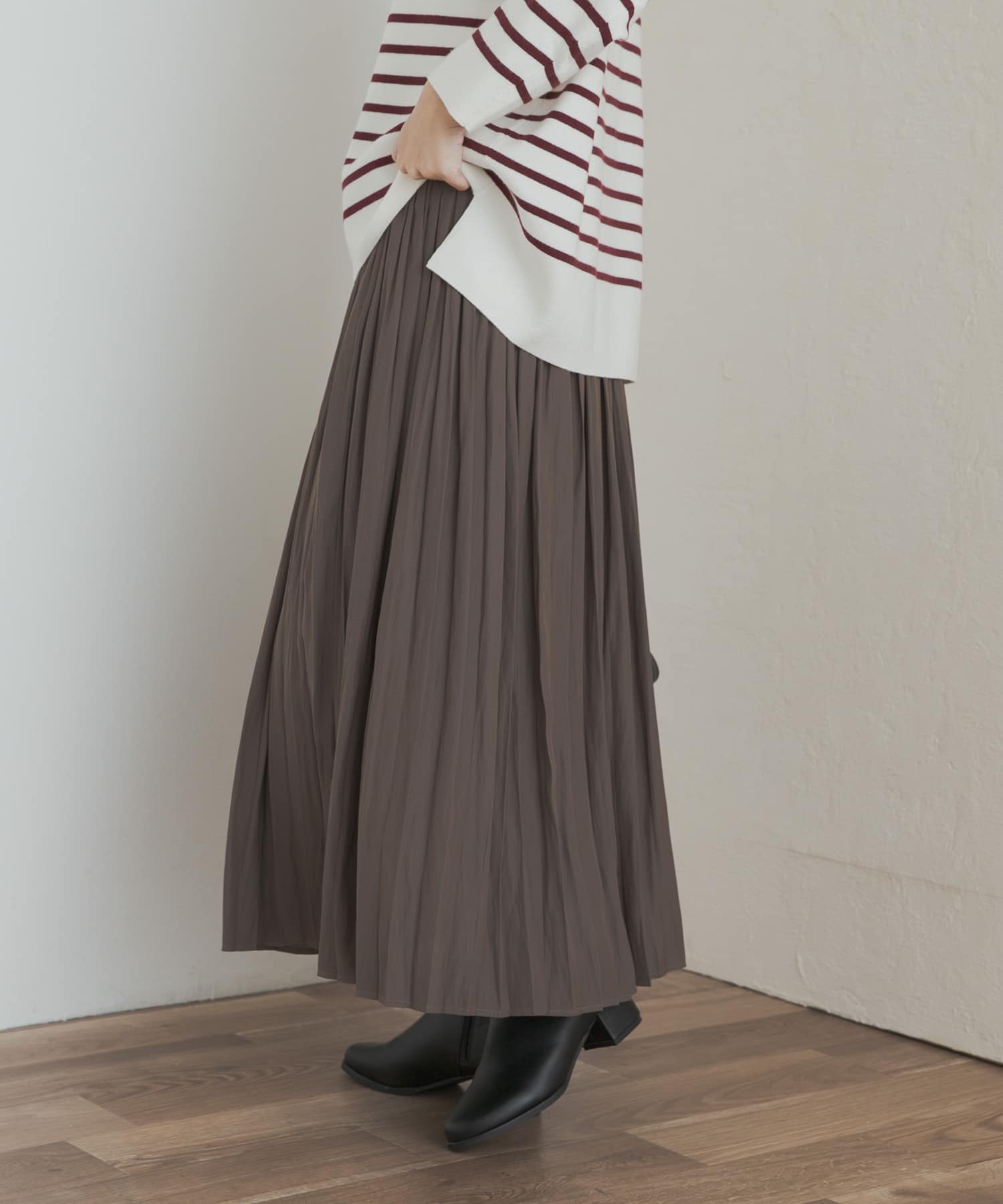 ランダムプリーツスカート GREGE M