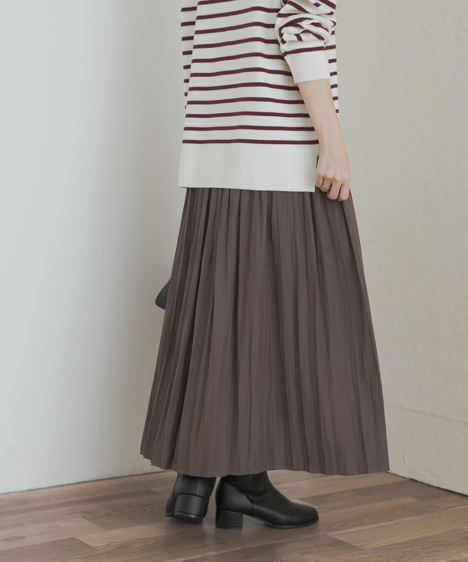 ランダムプリーツスカート GREGE M