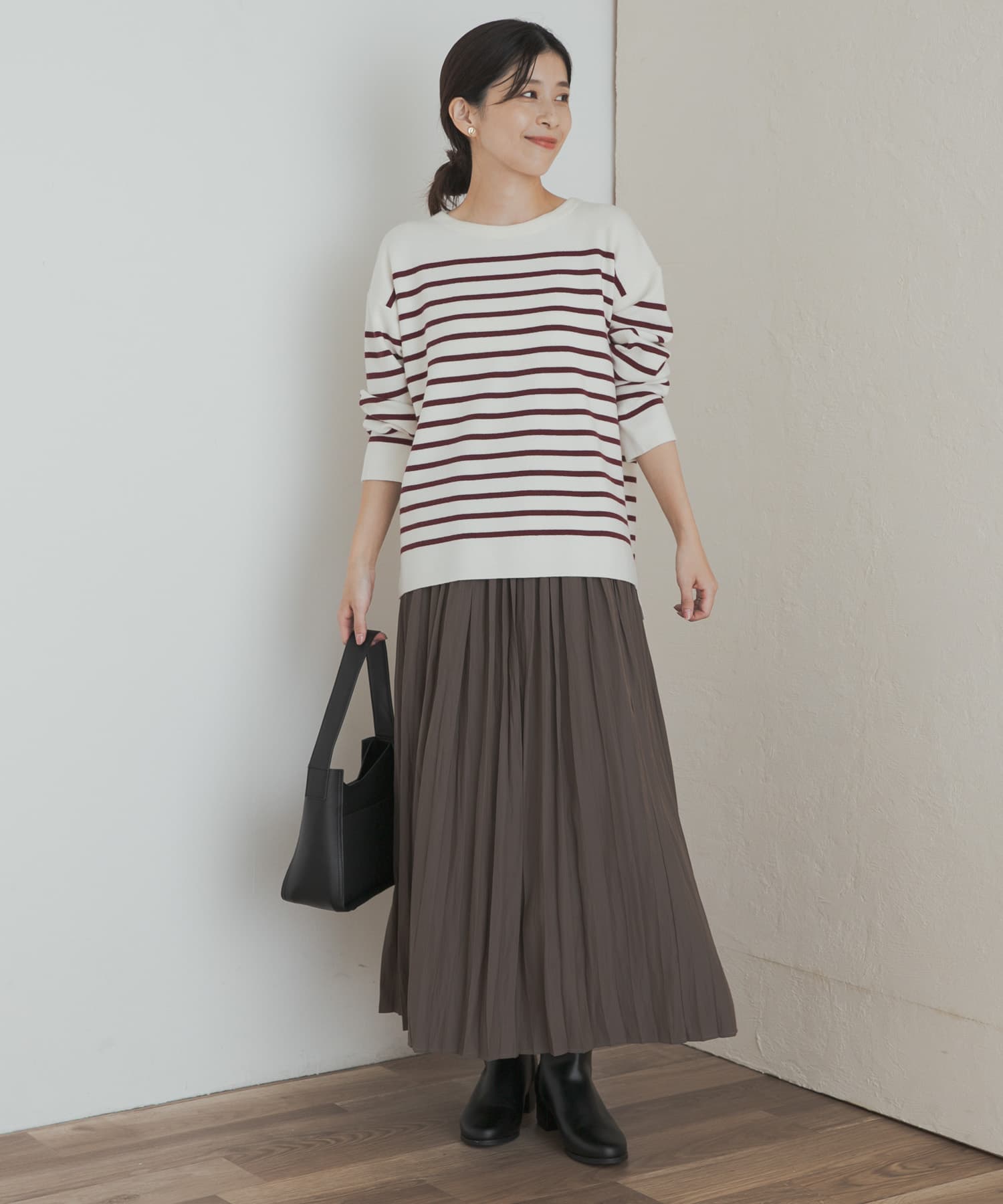 ランダムプリーツスカート GREGE M