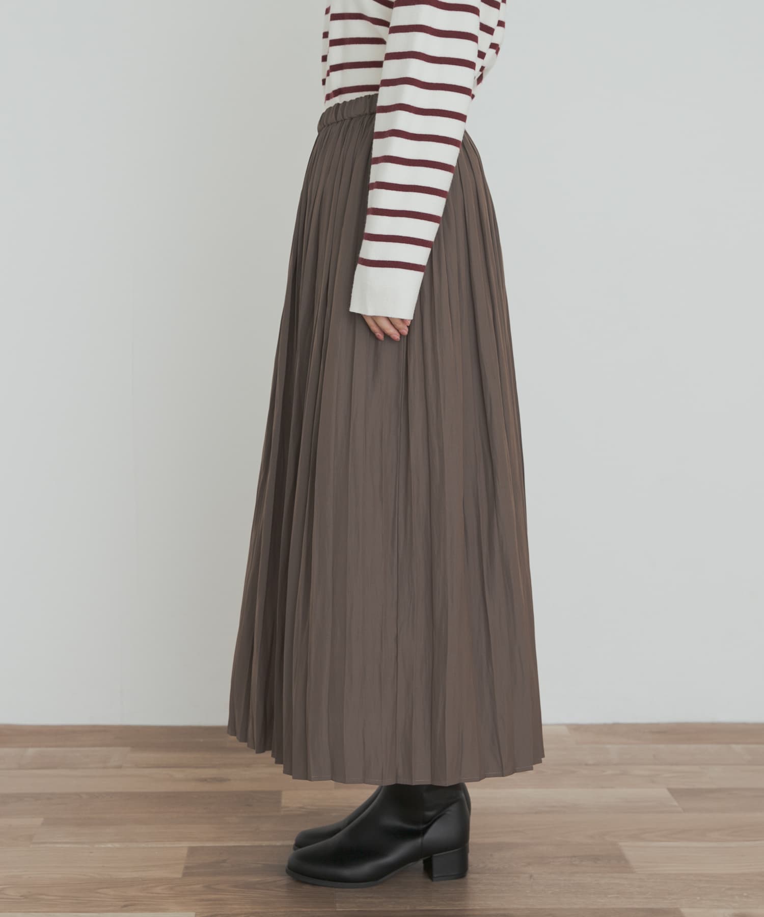 ランダムプリーツスカート GREGE M