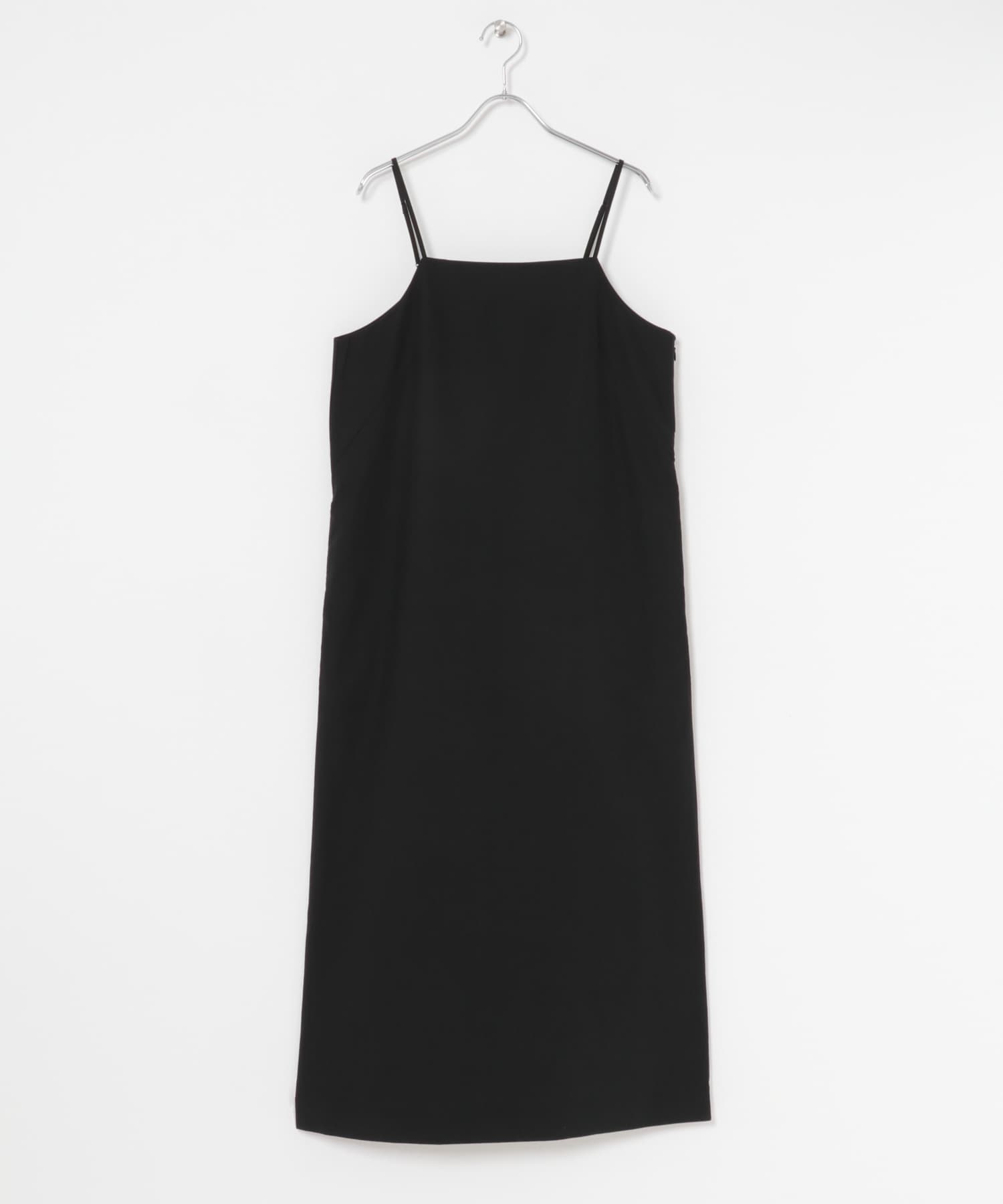 バックVストレートキャミワンピース BLACK M