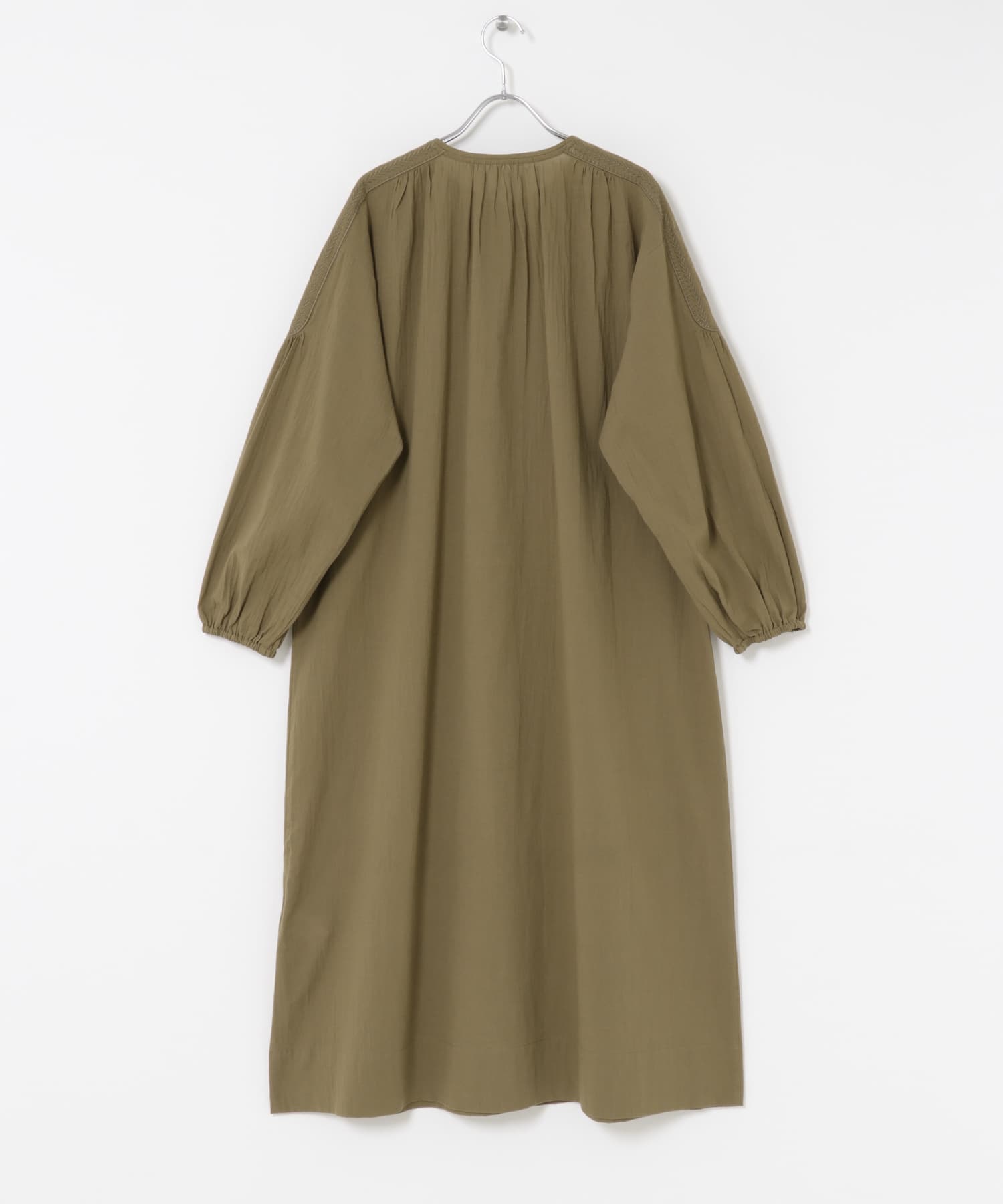 エンブロイダリーギャザーワンピース KHAKI M