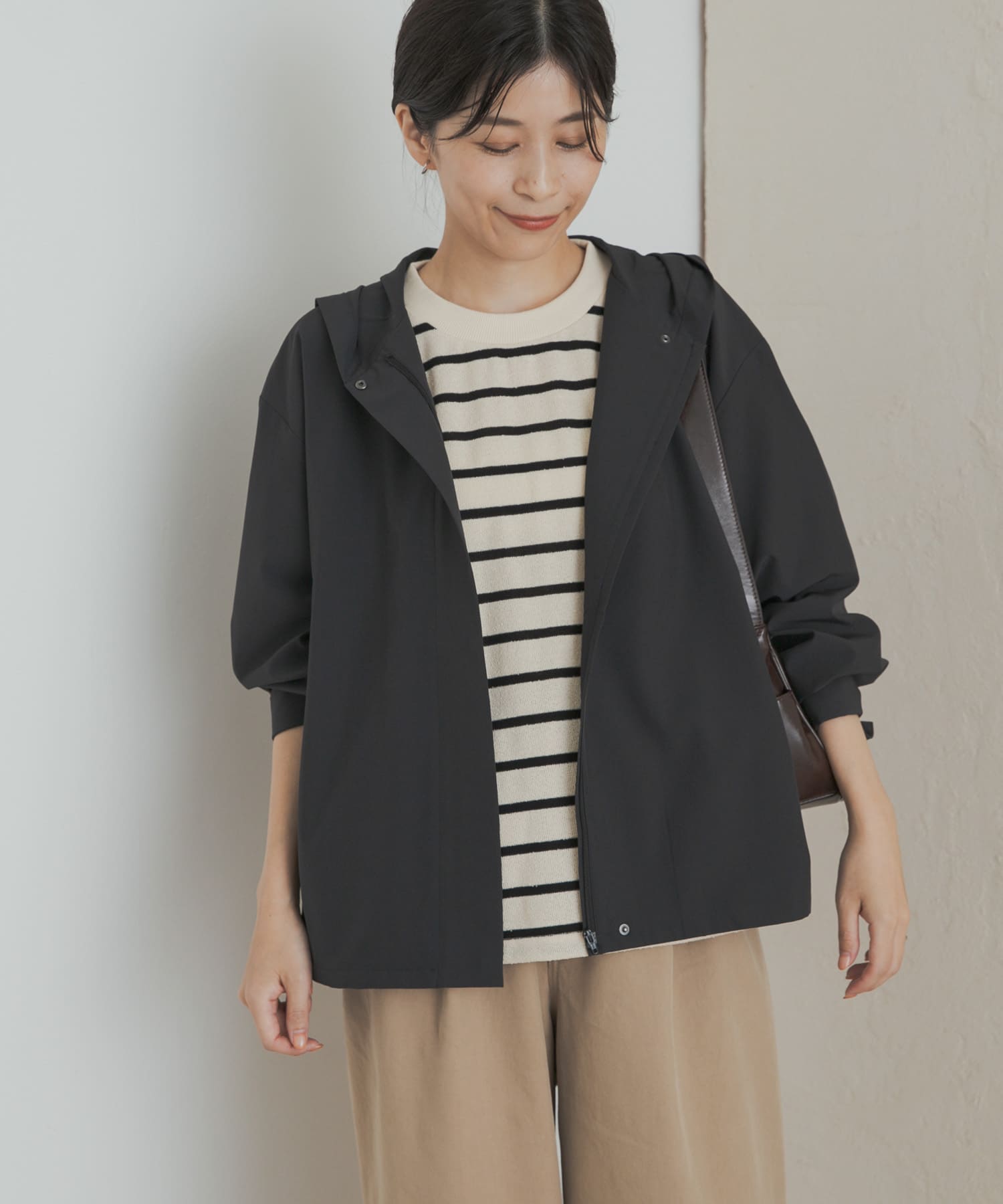 ★URCH RNA 新品・未使用 フード付アウター URCH RNA（アーチ アールエヌエー）の「J2064 ミドル丈の