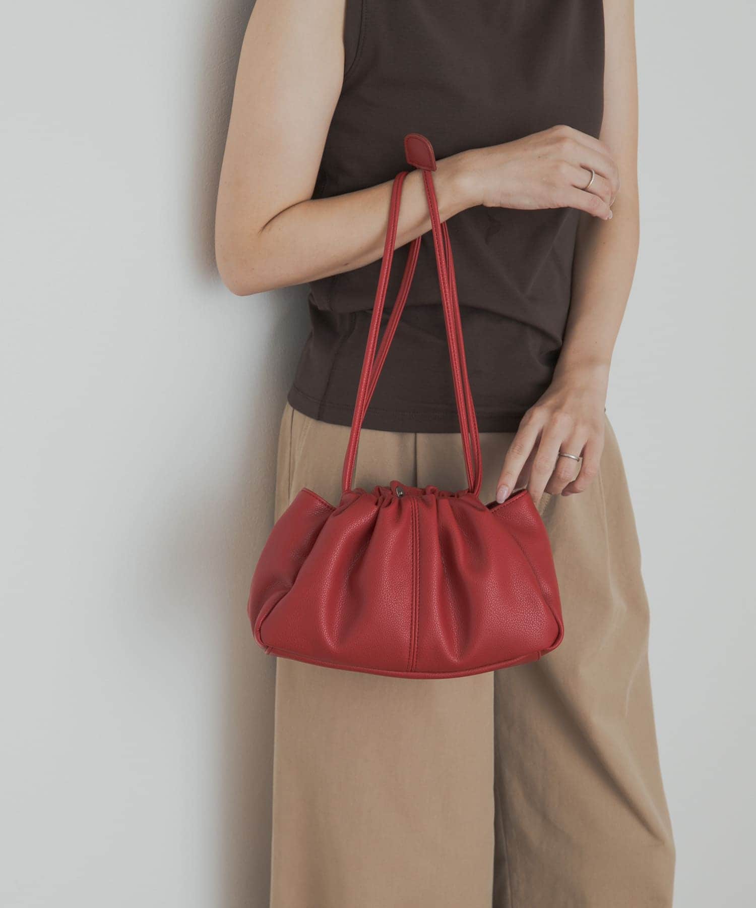 2way巾着ショルダー RED one