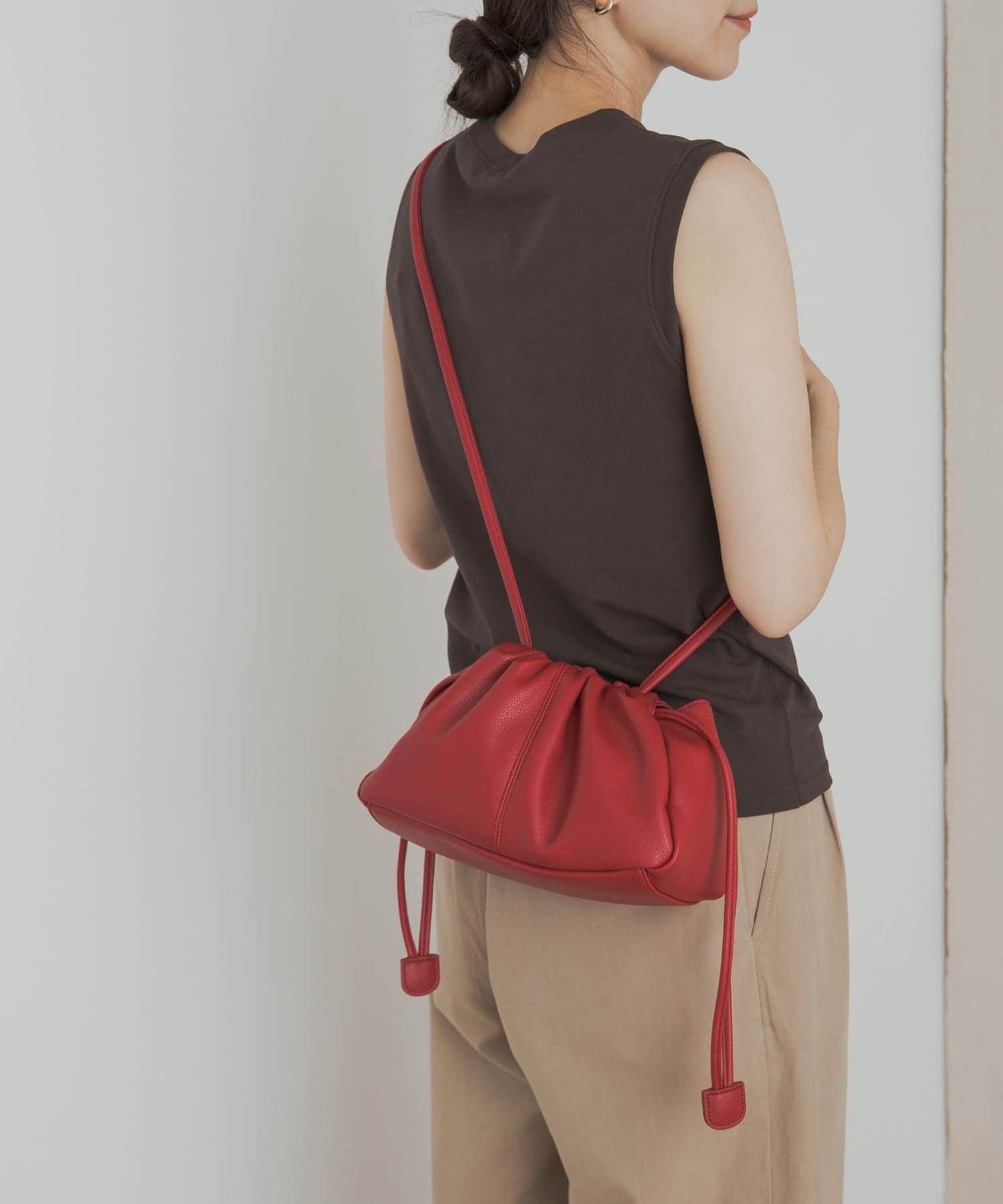 2way巾着ショルダー RED one