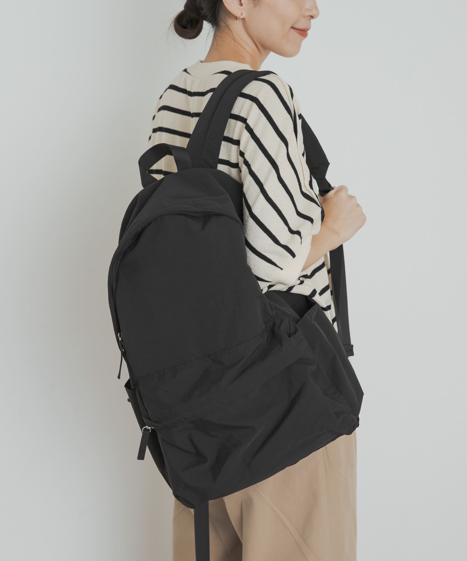 ウォッシャブルマルチ収納リュック BLACK one