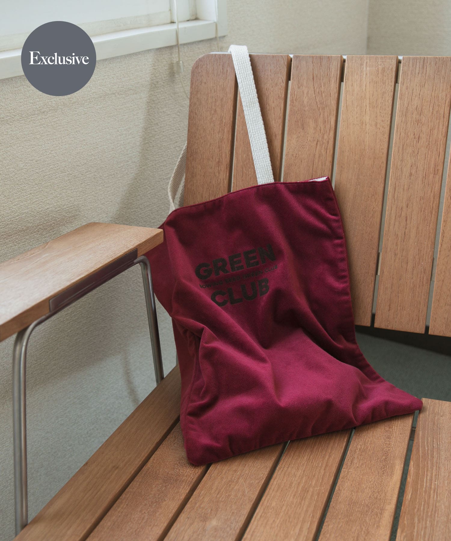 『別注』beej×DOORS　ベロアトート BURGUNDY one