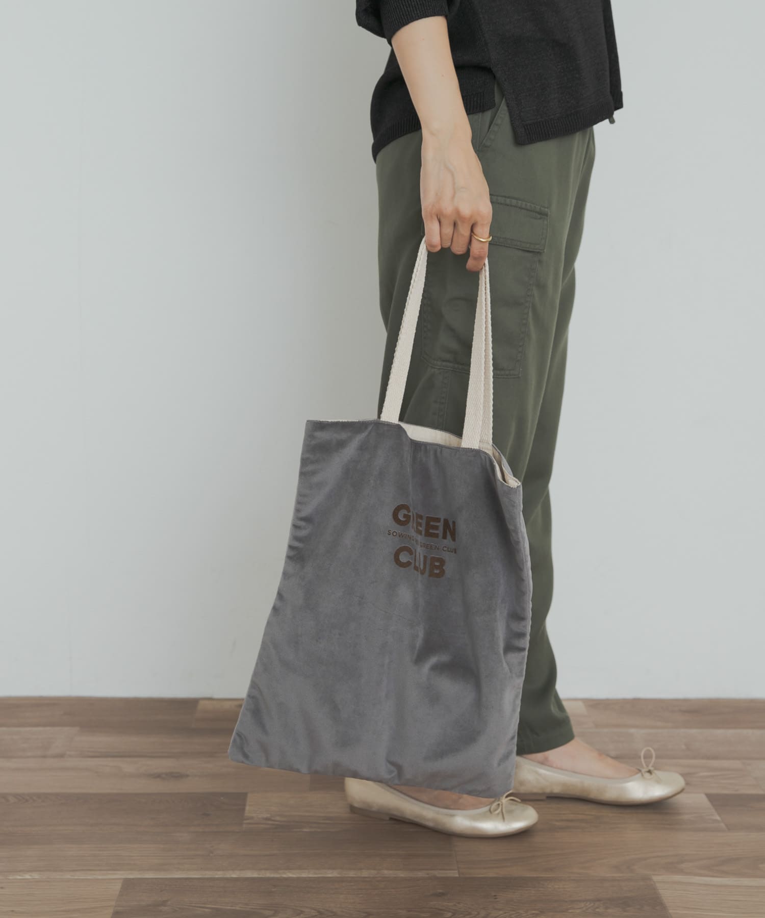 『別注』beej×DOORS　ベロアトート GRAY one