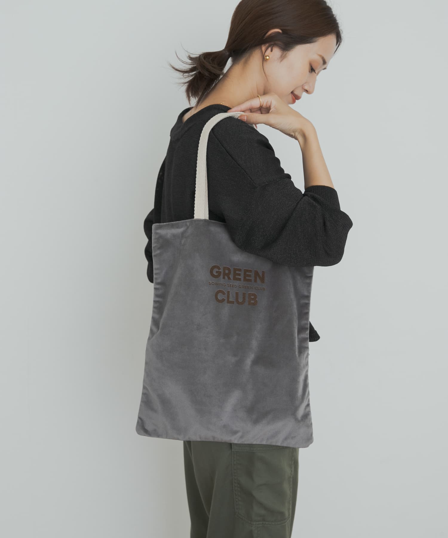 『別注』beej×DOORS　ベロアトート GRAY one