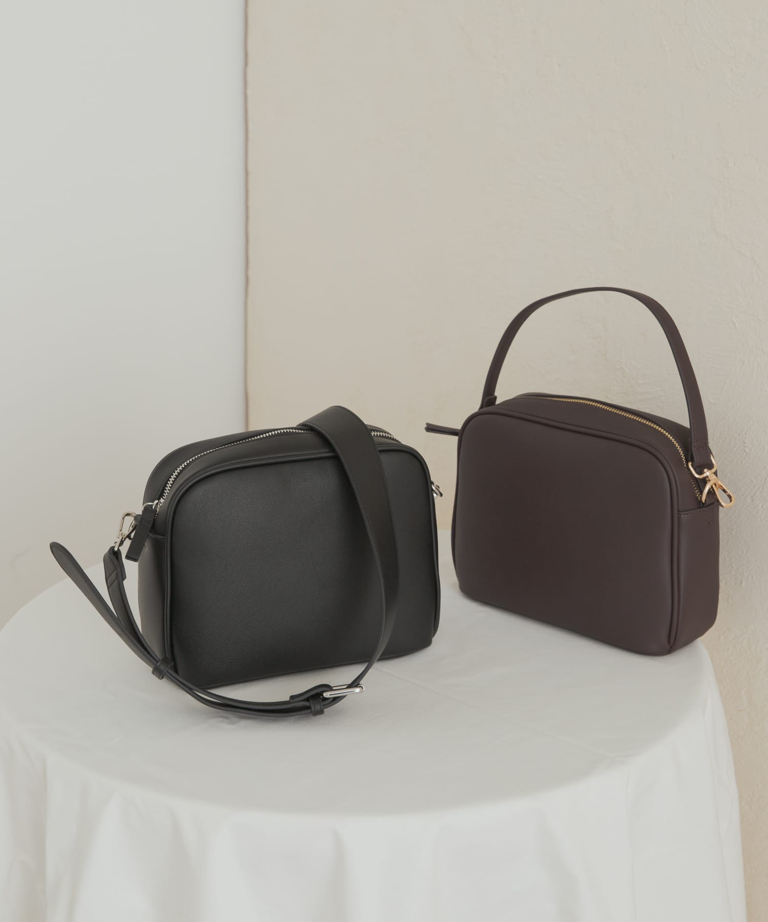 2WAYスクエアショルダーバッグ BLACK one