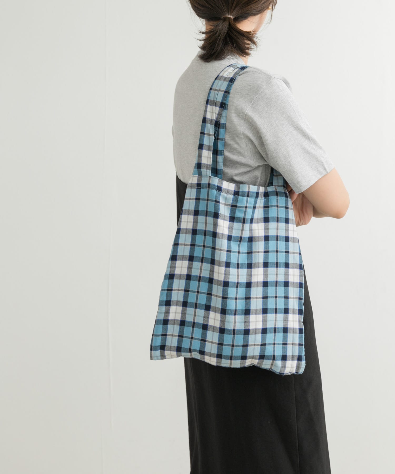 チェック柄トート