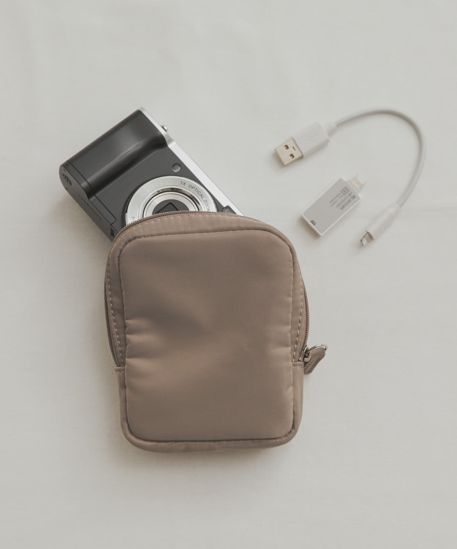 撥水ポーチ小 BEIGE one