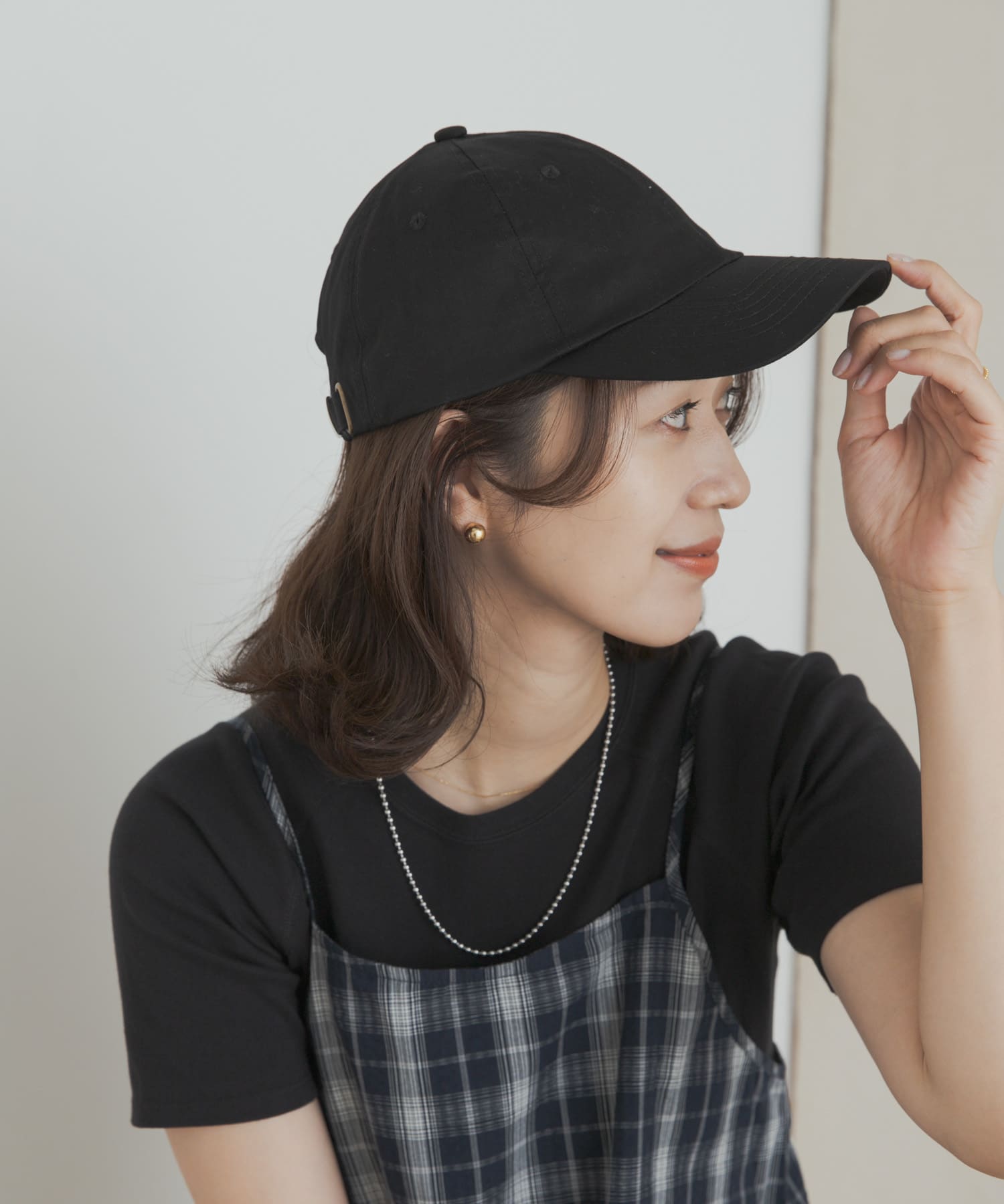 ツイルキャップ BLACK one