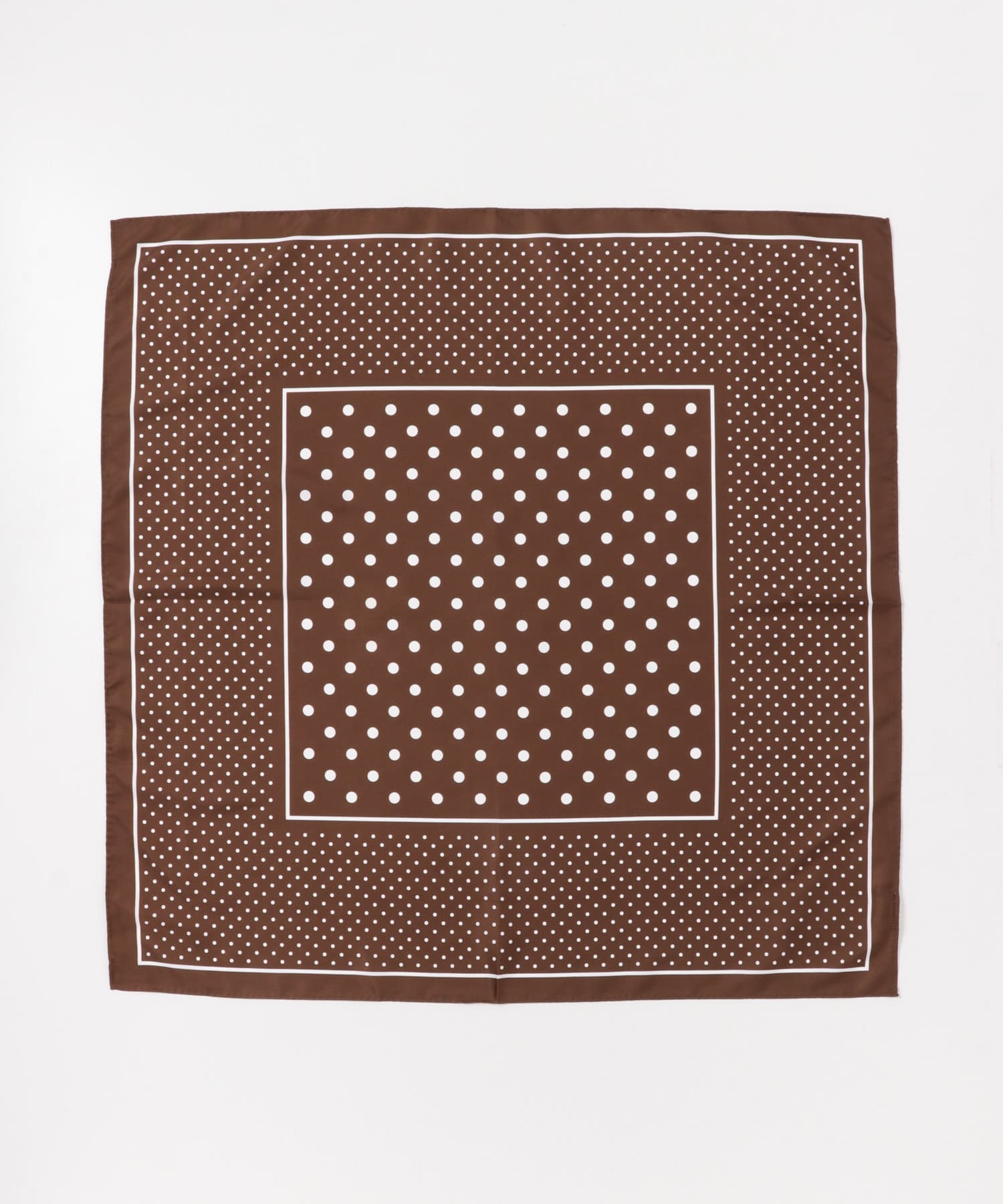 大判ドットスカーフ BROWN one