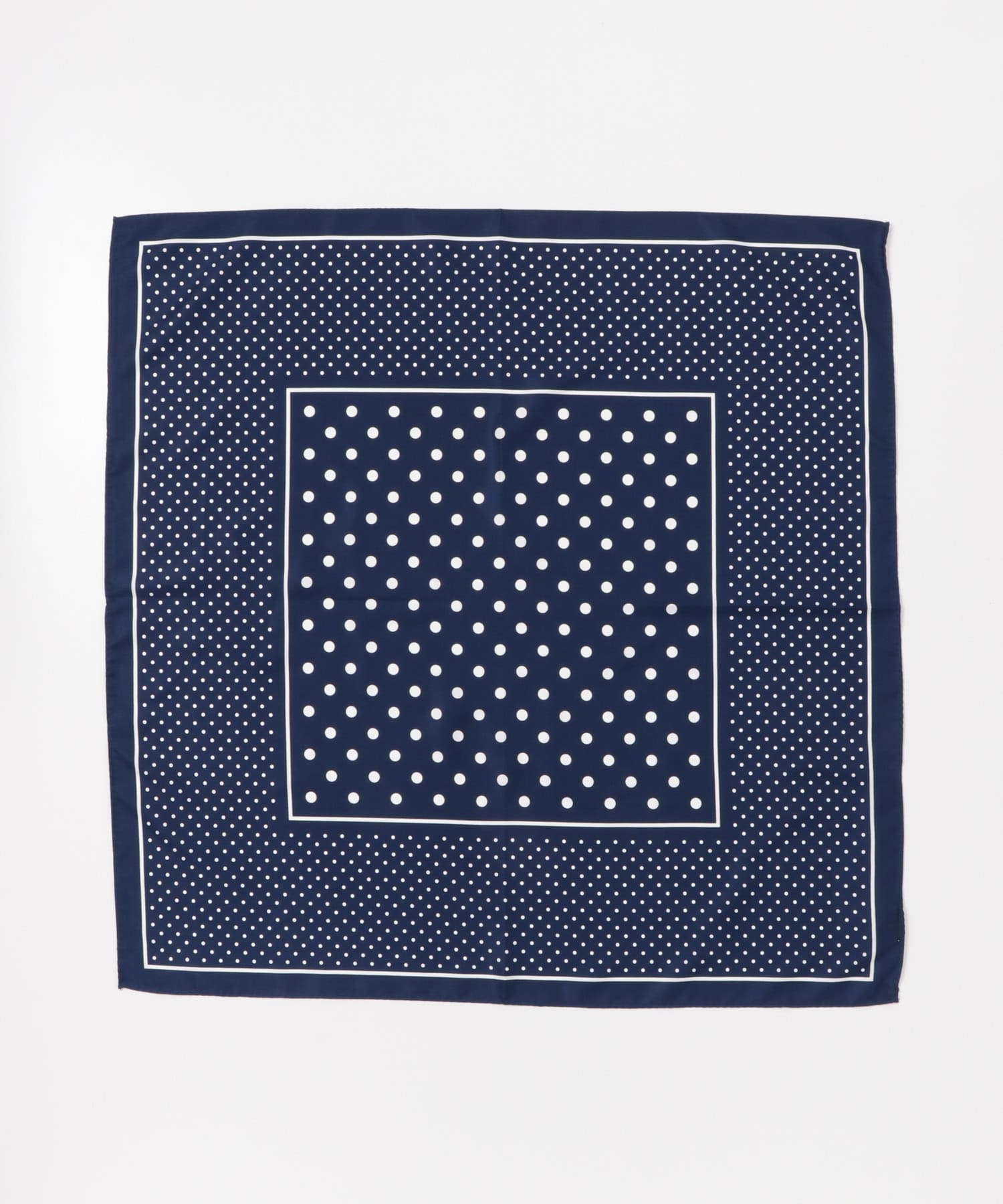 大判ドットスカーフ NAVY one