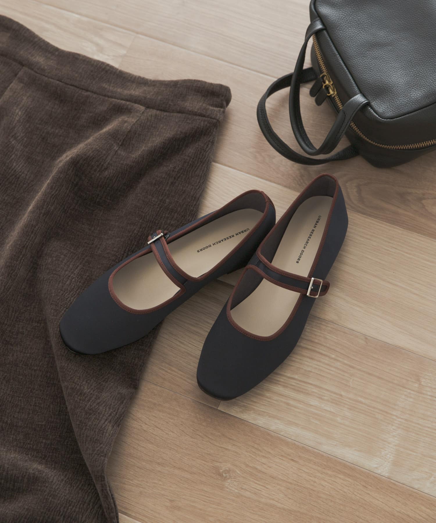 サテンメリージェーン NAVY 36