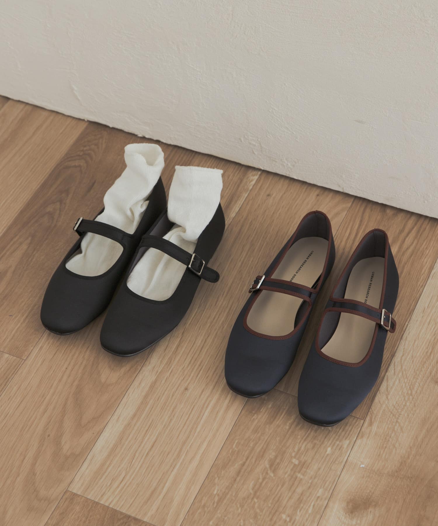 サテンメリージェーン BLACK 36