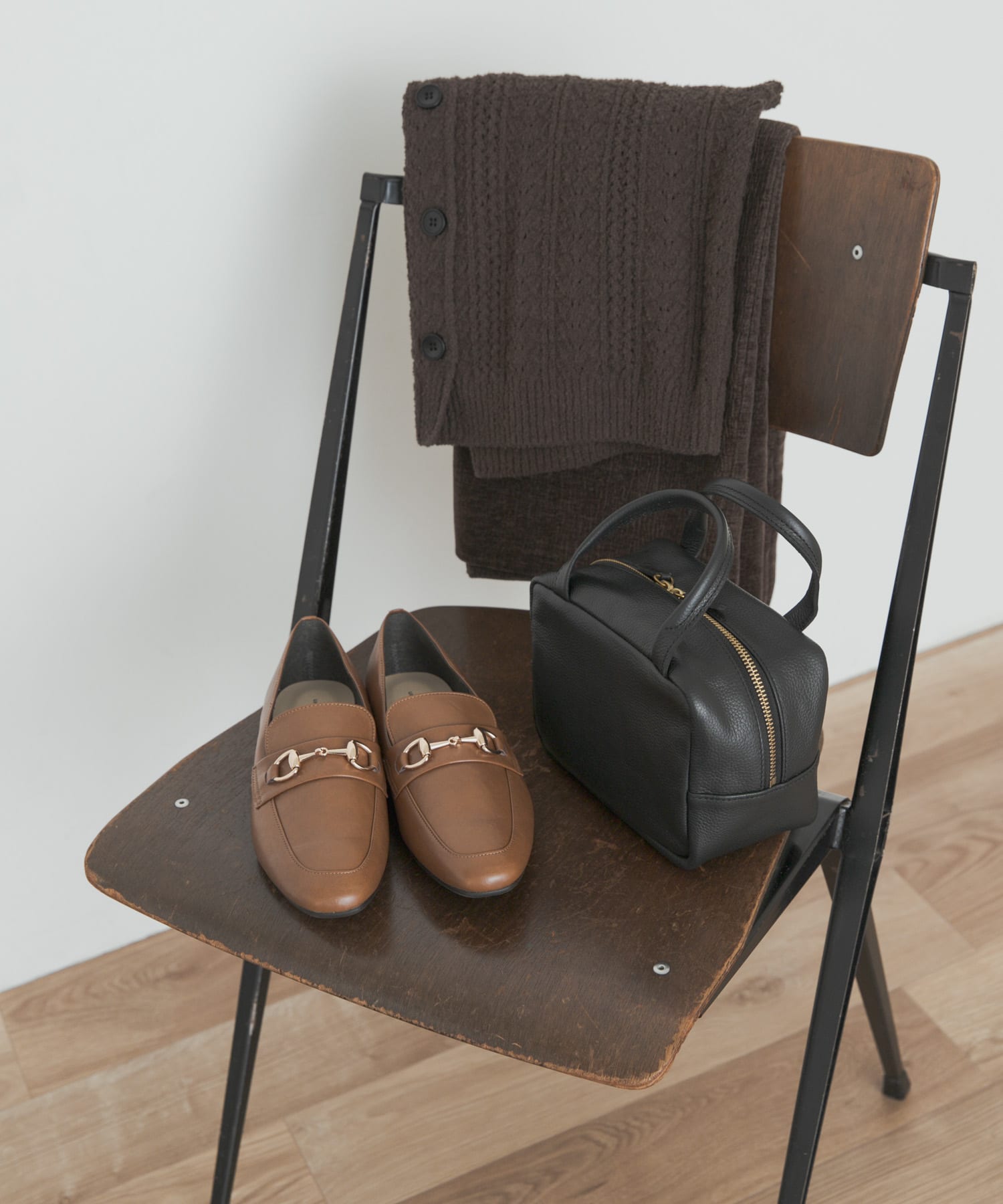 ビット付きローファー CAMELBROWN 36