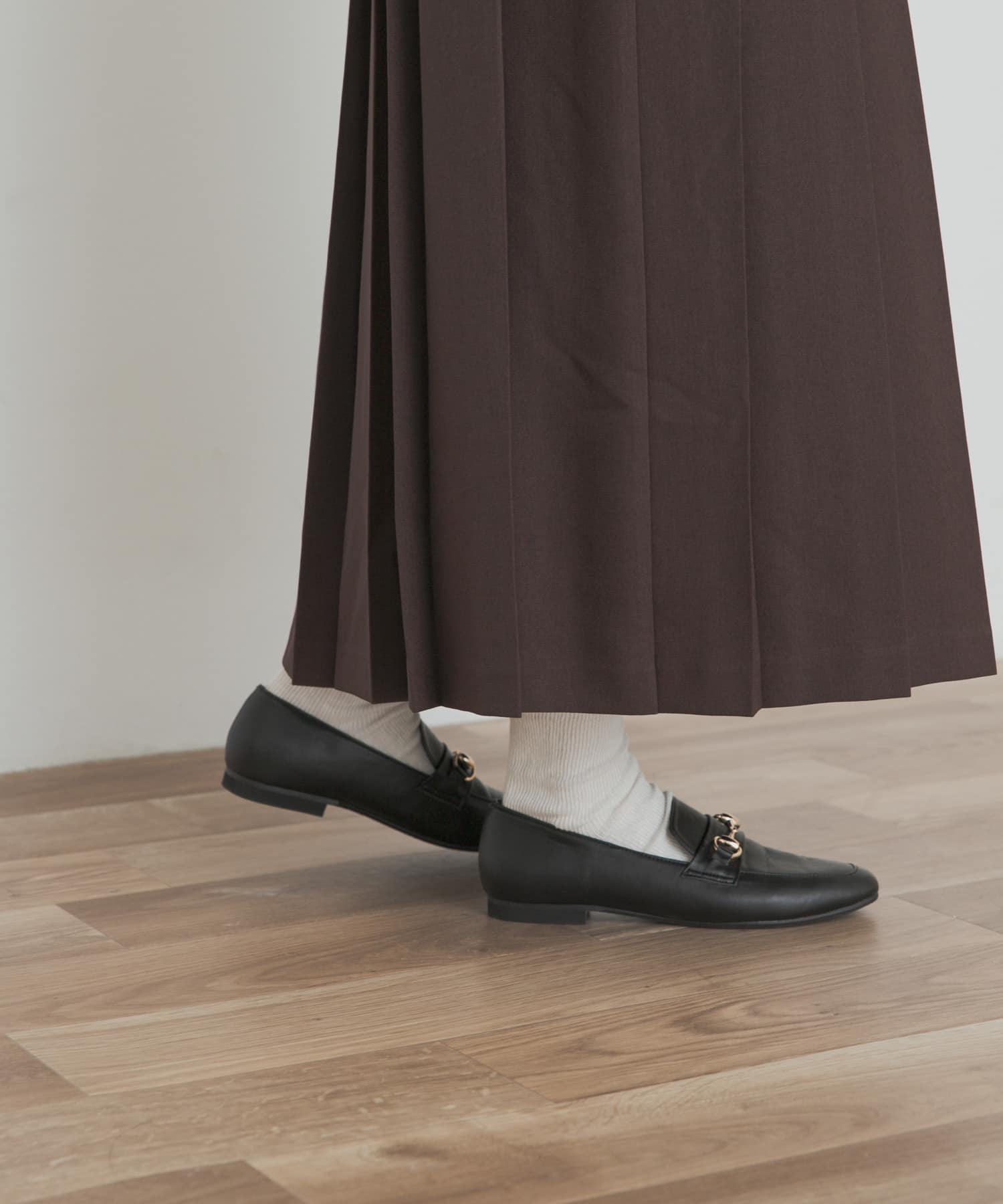 ビット付きローファー BLACK 36