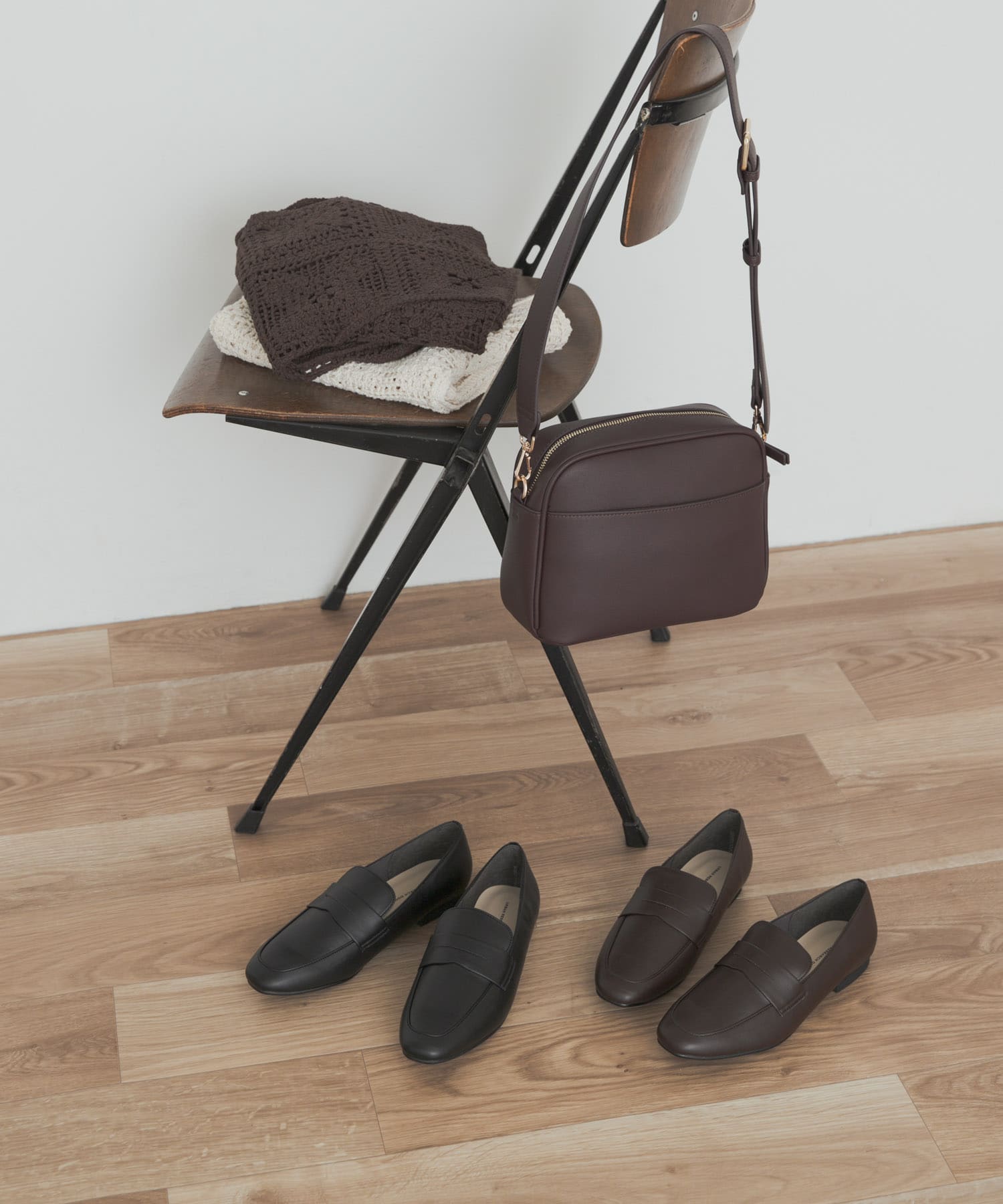 ベーシックローファー BROWN 36