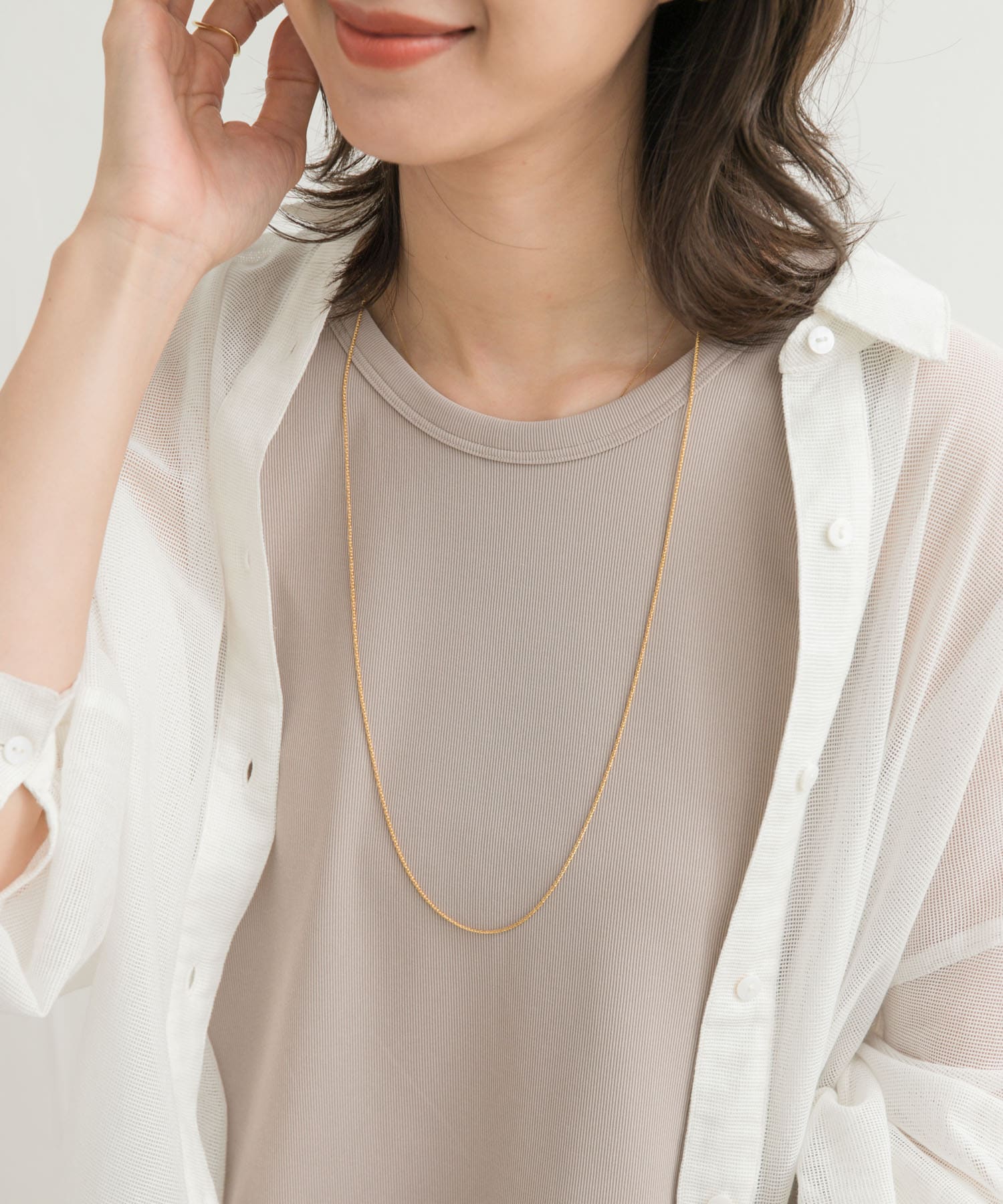 ワンチェーンYネックレス GOLD one