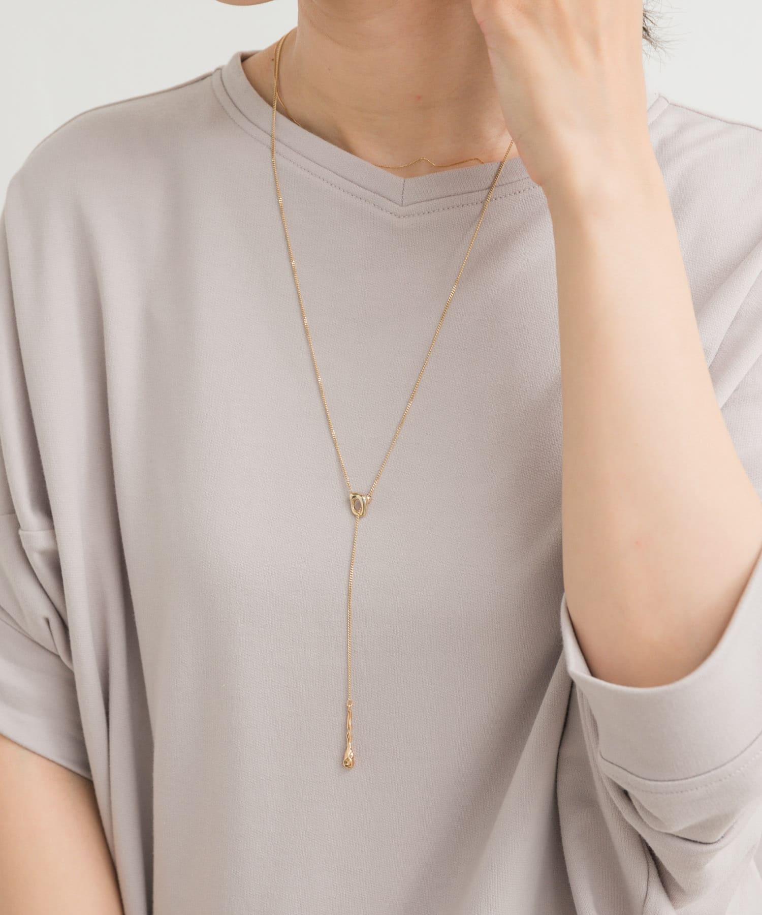 変形マンテルネックレス GOLD one