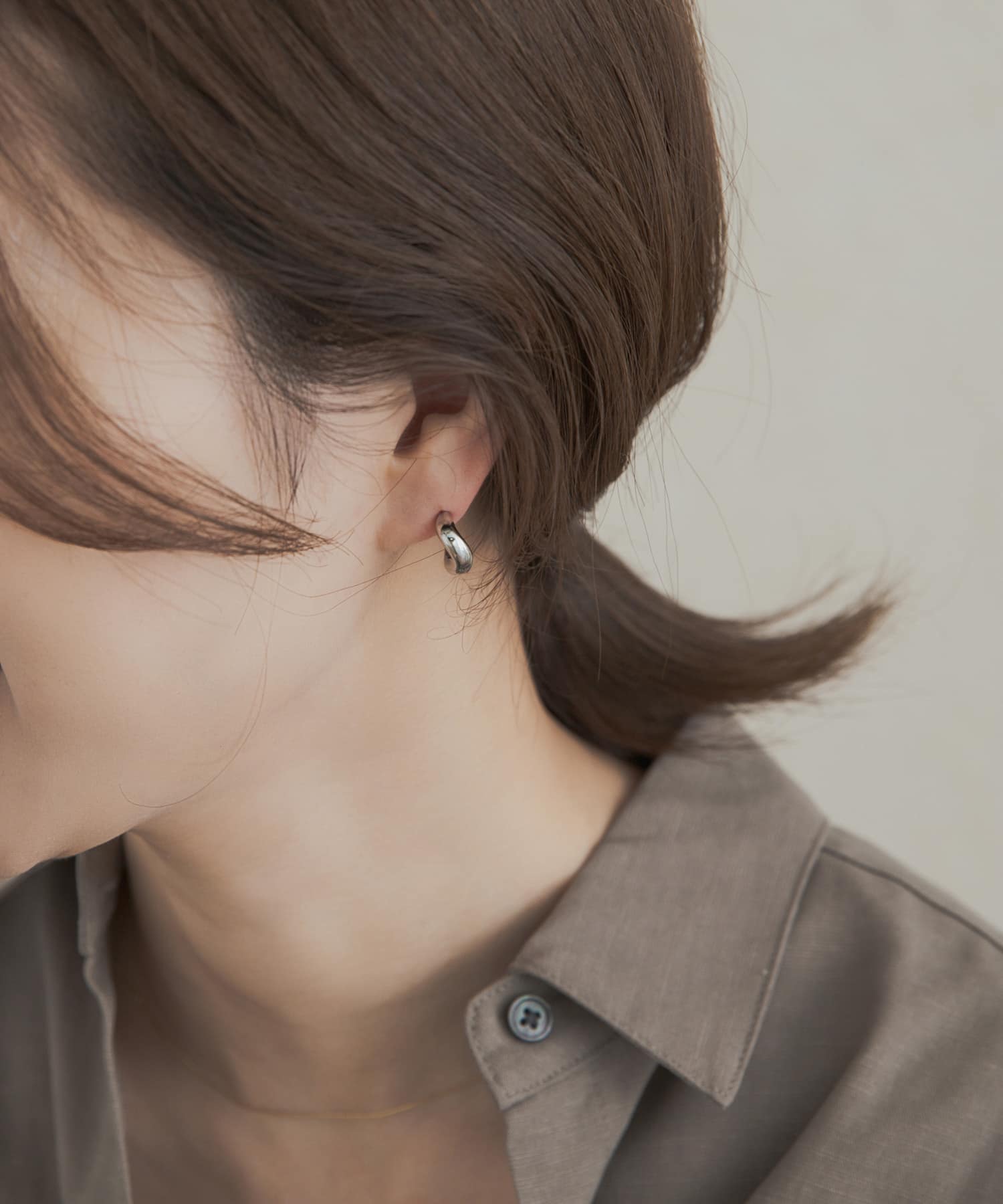 プランプメタルピアス SILVER one