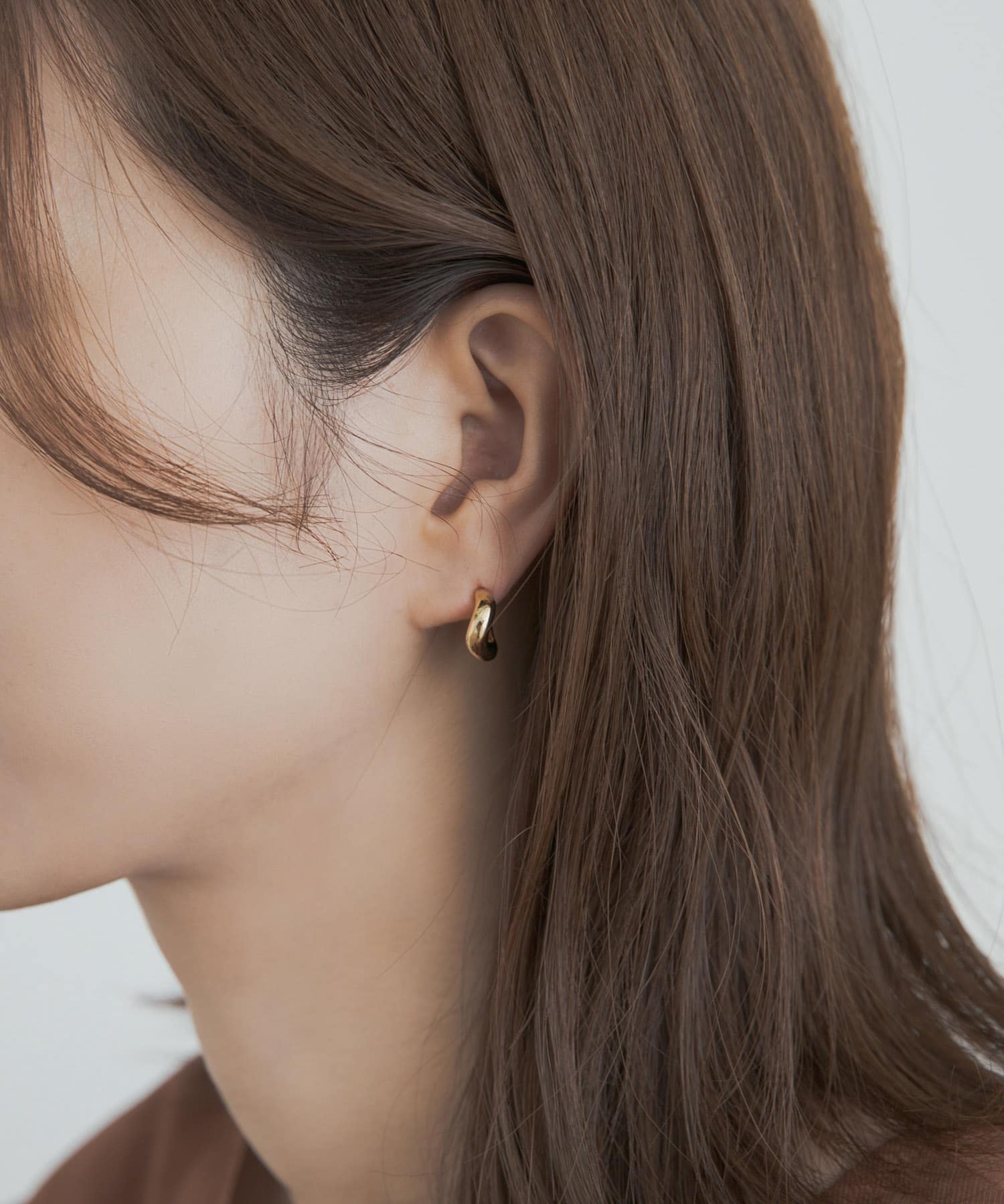 プランプメタルピアス GOLD one