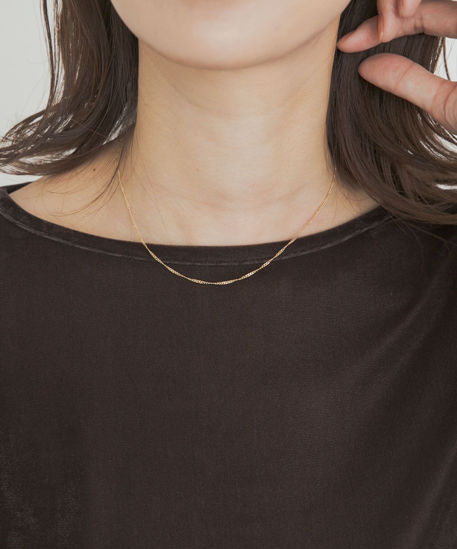 ツイストチェーンショートネックレス GOLD one