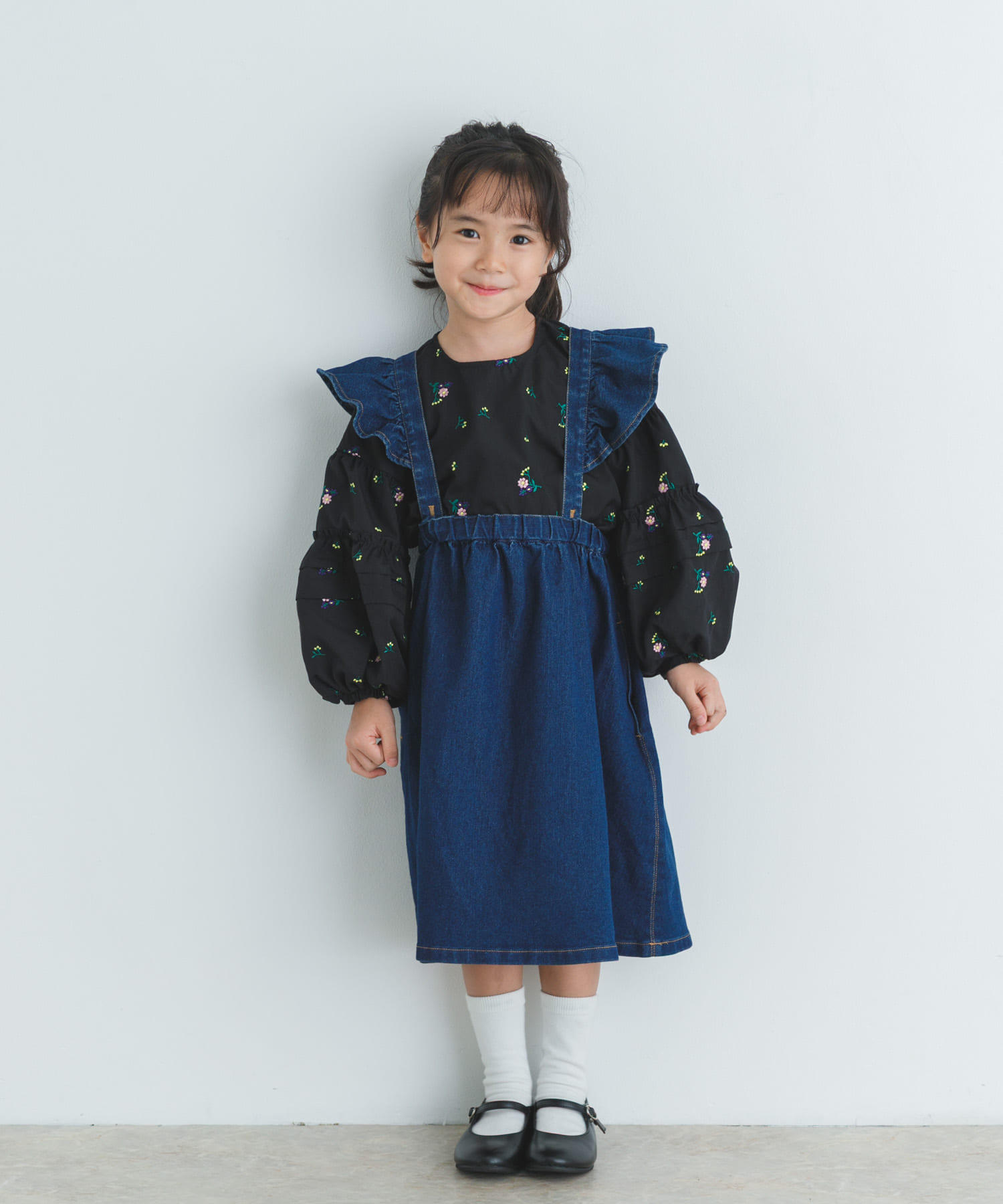 『WEB/一部店舗限定サイズ』2WAYフリルジャンパースカート(KIDS)