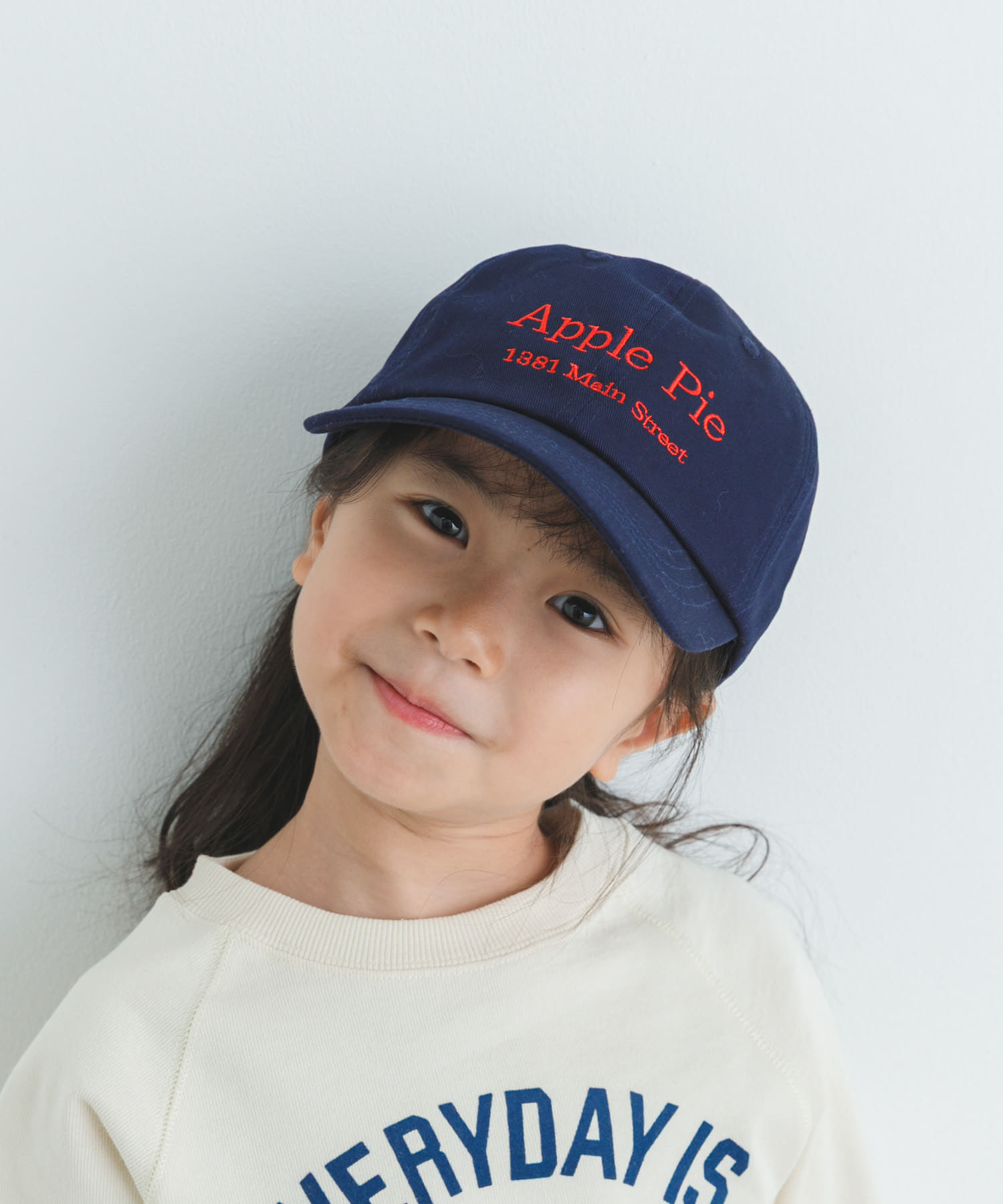 ロゴ刺繍キャップ(KIDS) NAVY one